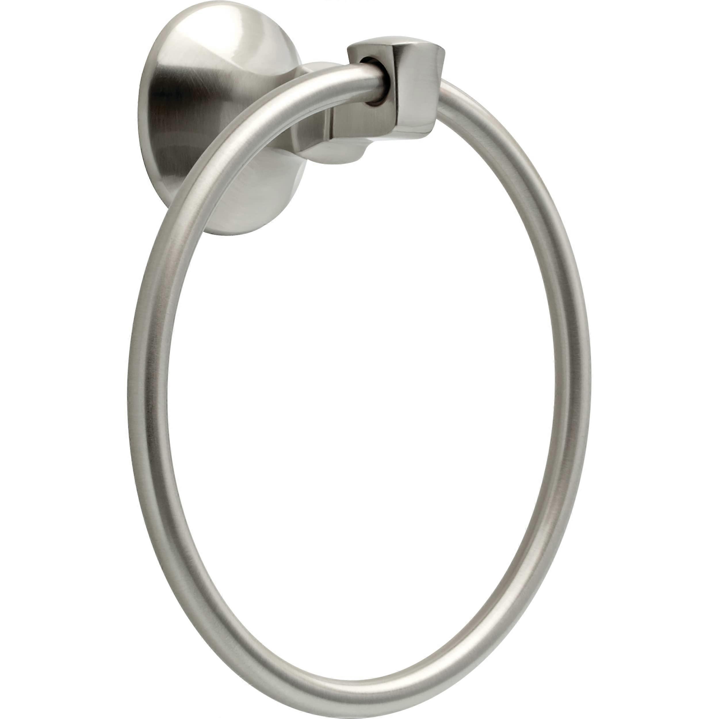 1 SpotShield brushed nickel bathroom towel ring