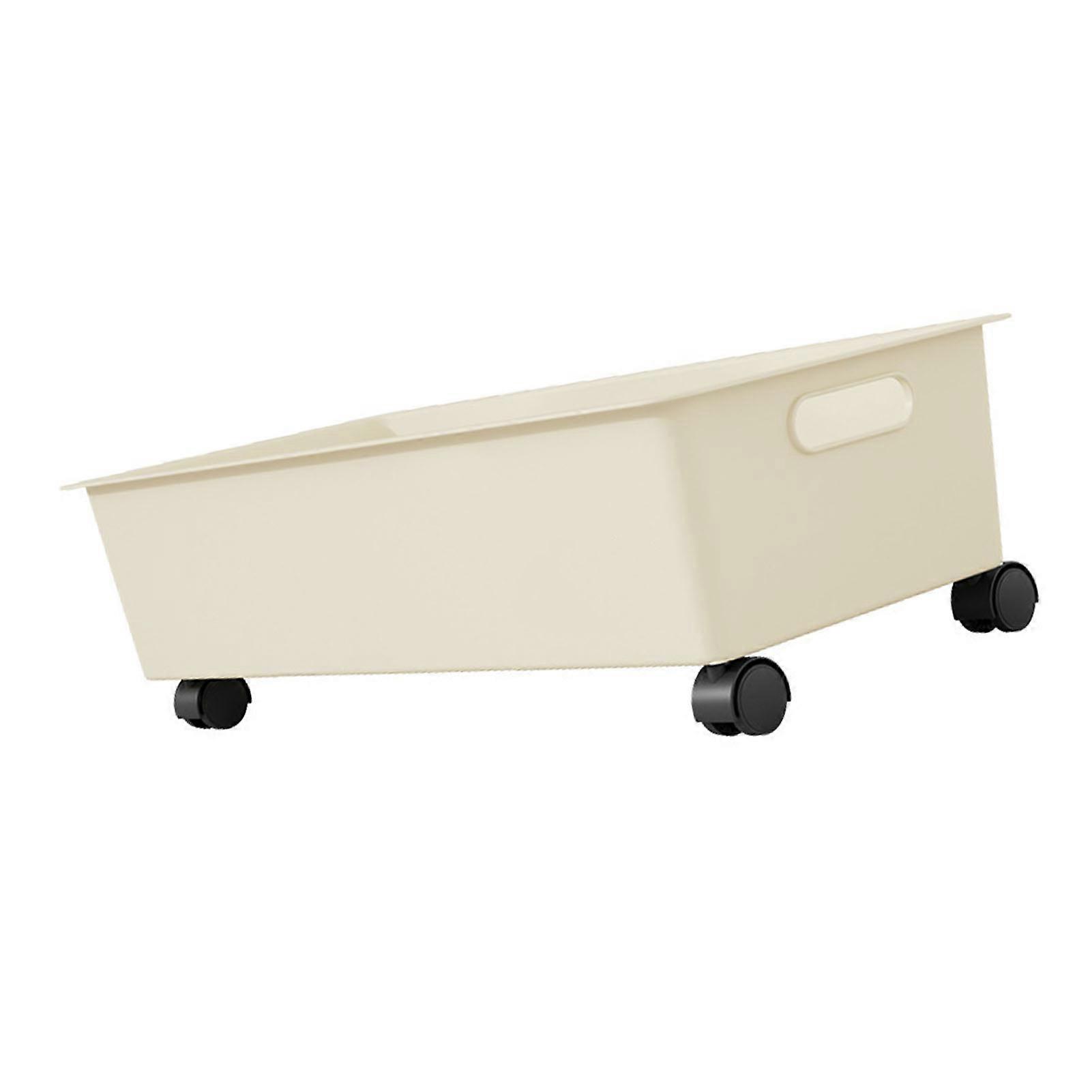 Under Desk Rolling Cart Strong Plastic Space Saving Handle Design Storage Trolley for Office Dormitory Bedroom With Wheels 