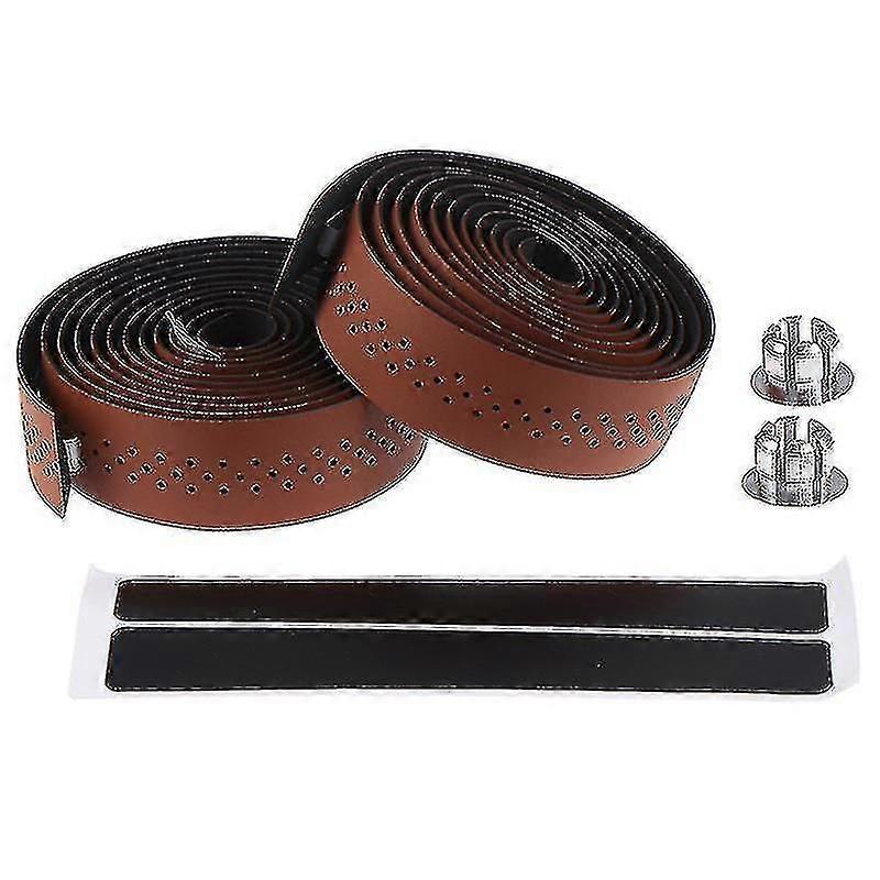 Cykelstyrtejp Landsvägscykel Pu-läder Perforerad Bälte Andningsbart Mjukt