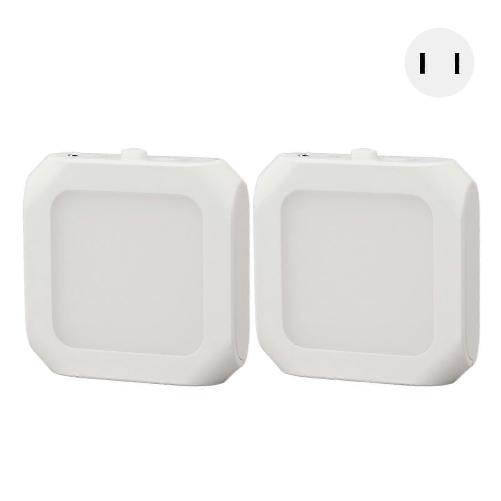 2 Pack Dimmable LED Motion Sensor Night Lights with Warm White 110-220V Plug-in