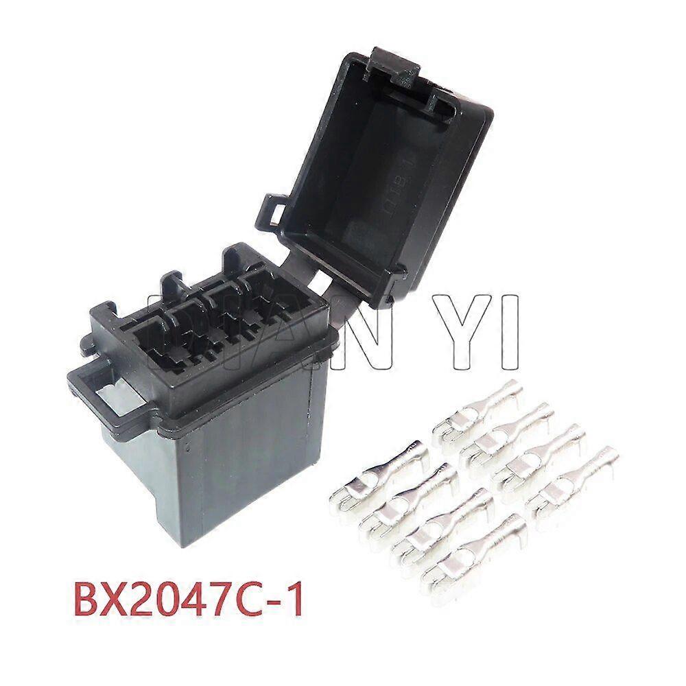1 Set 4Way Mini In-line Fuse Holder With Crimp Terminal Small Automobile Fuse Block Assembly Blade Type Fuses Box