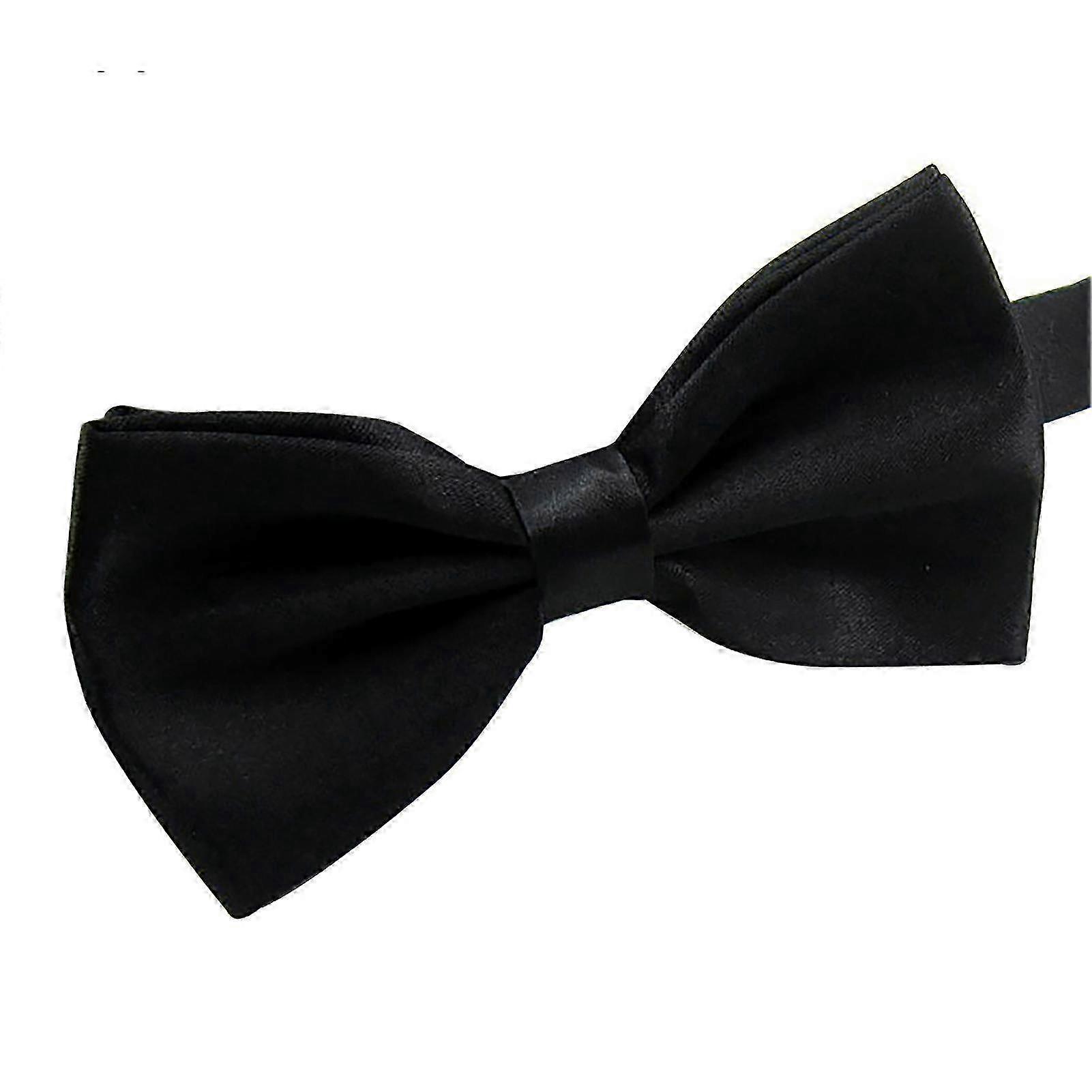 Sinknap Bow Tie Solid Color Wear Easily Polyester Adjustable Bow Tie Pre Tied For Formal Occasions SSD