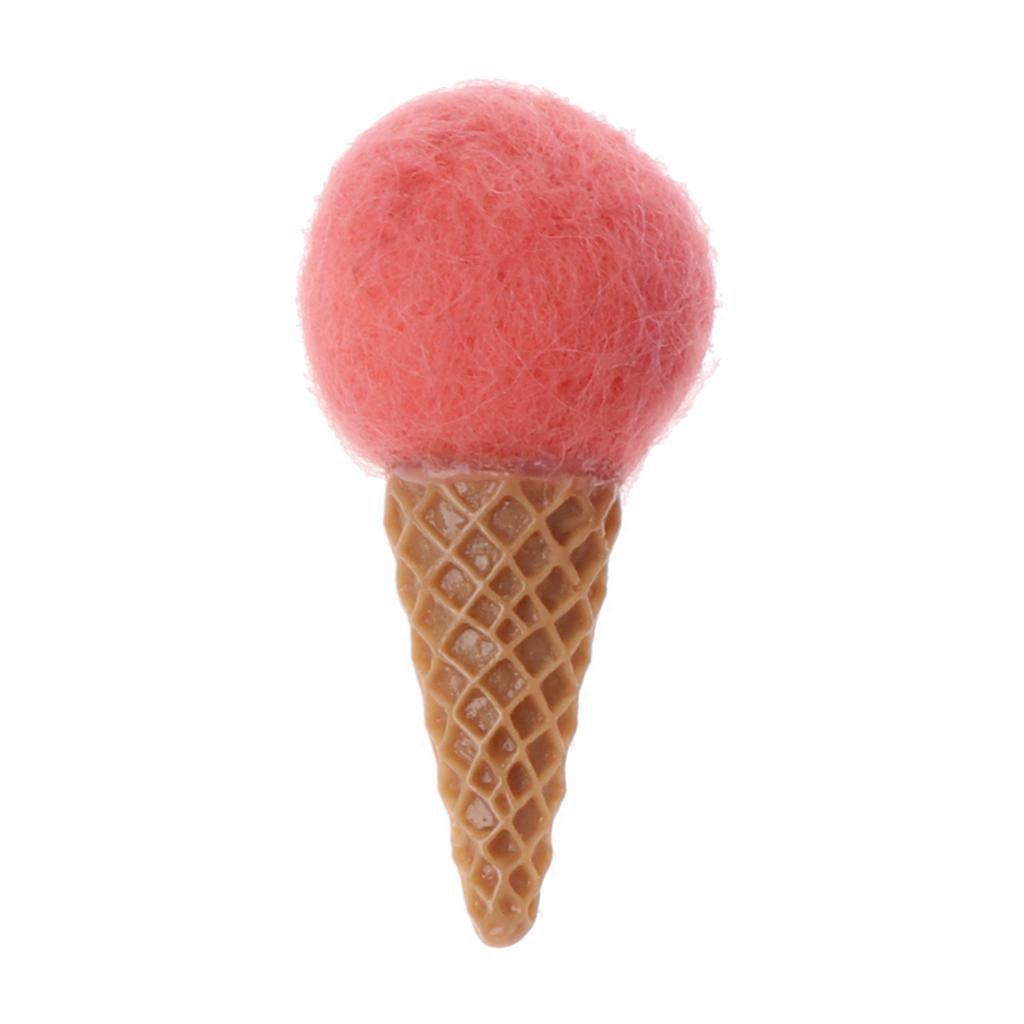 Keçe Yün Boncuk Pom Pom Nişan Süslemeleri Bebek Duş Aşk Yıldönümü Dondurma Şekli Keçe Yün Topları Parti Kaynağı karpuz kırmızı