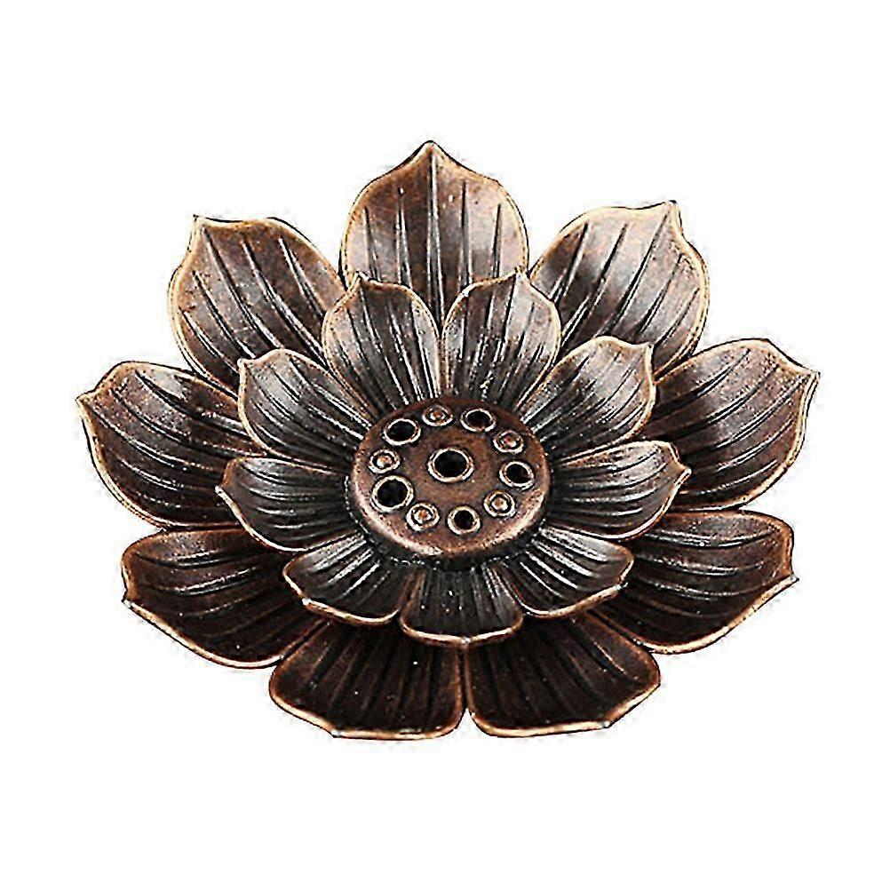 Lotus Wierookhouder - Zinklegering Multi-Hole Stick Plate met Asvanger