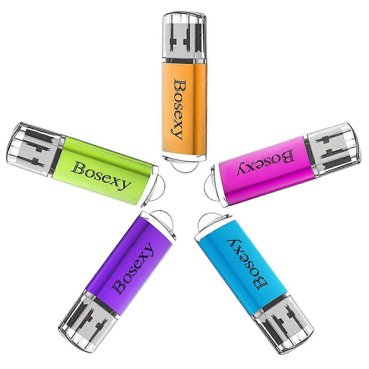 USB Drive 32 GB Thumb Drive 5PCS  USB 2.0 Memory Stick 32G Flash Drive Multicolor