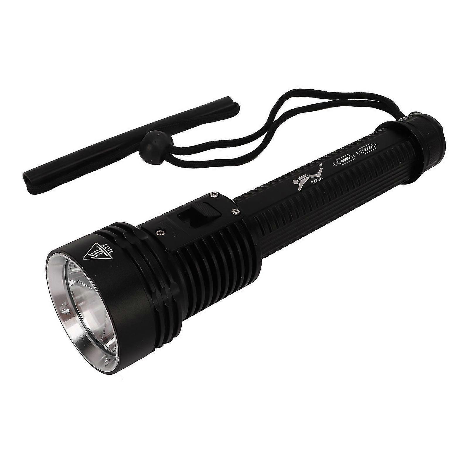 T40 Diving Flashlight Magnetron Switch Strong Light Dive Torch IPX8 Waterproof Underwater Submersible Flashlight