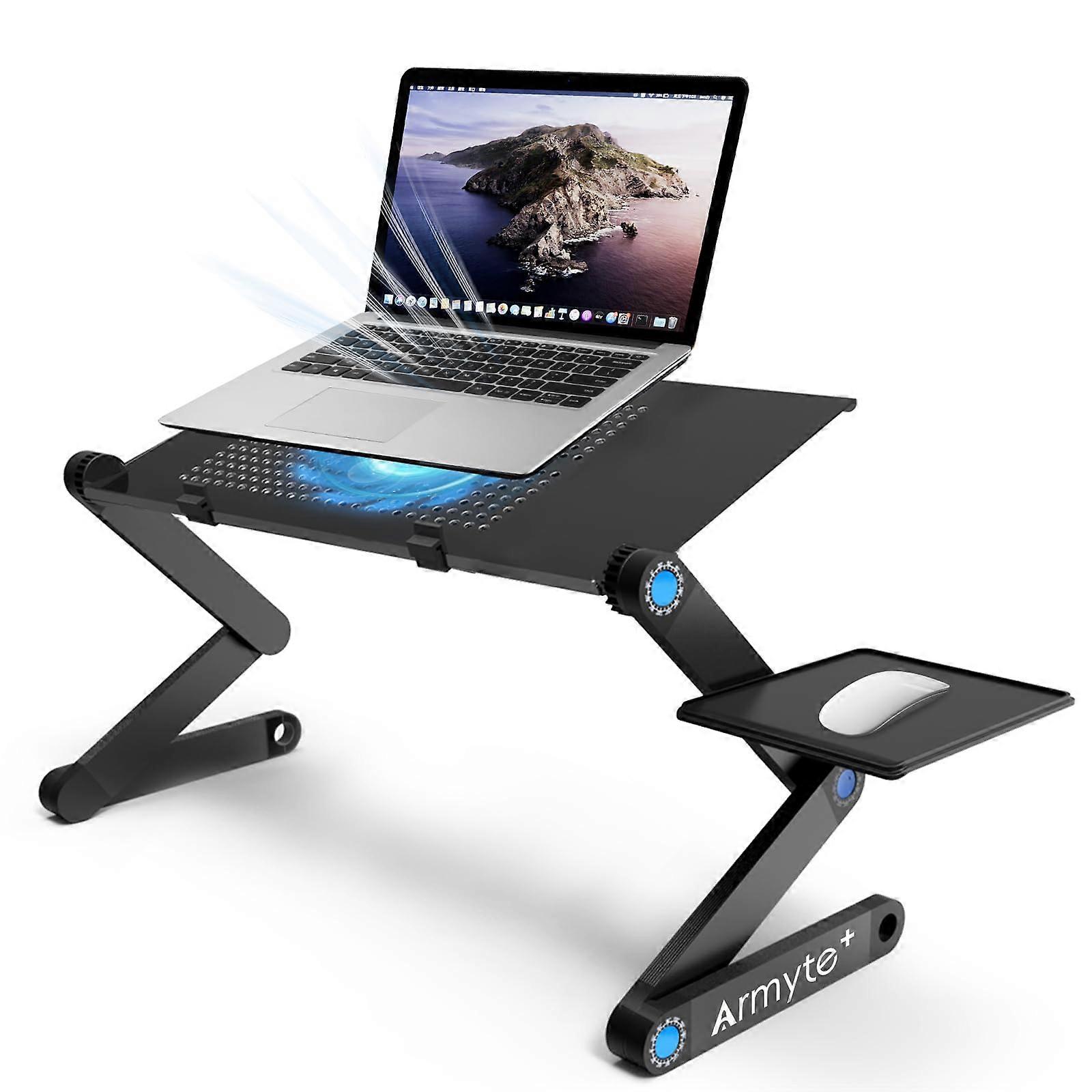 Extra Wide Adjustable Laptop Stand with Cooling Fan Mouse Pad for 17 Inch Computer