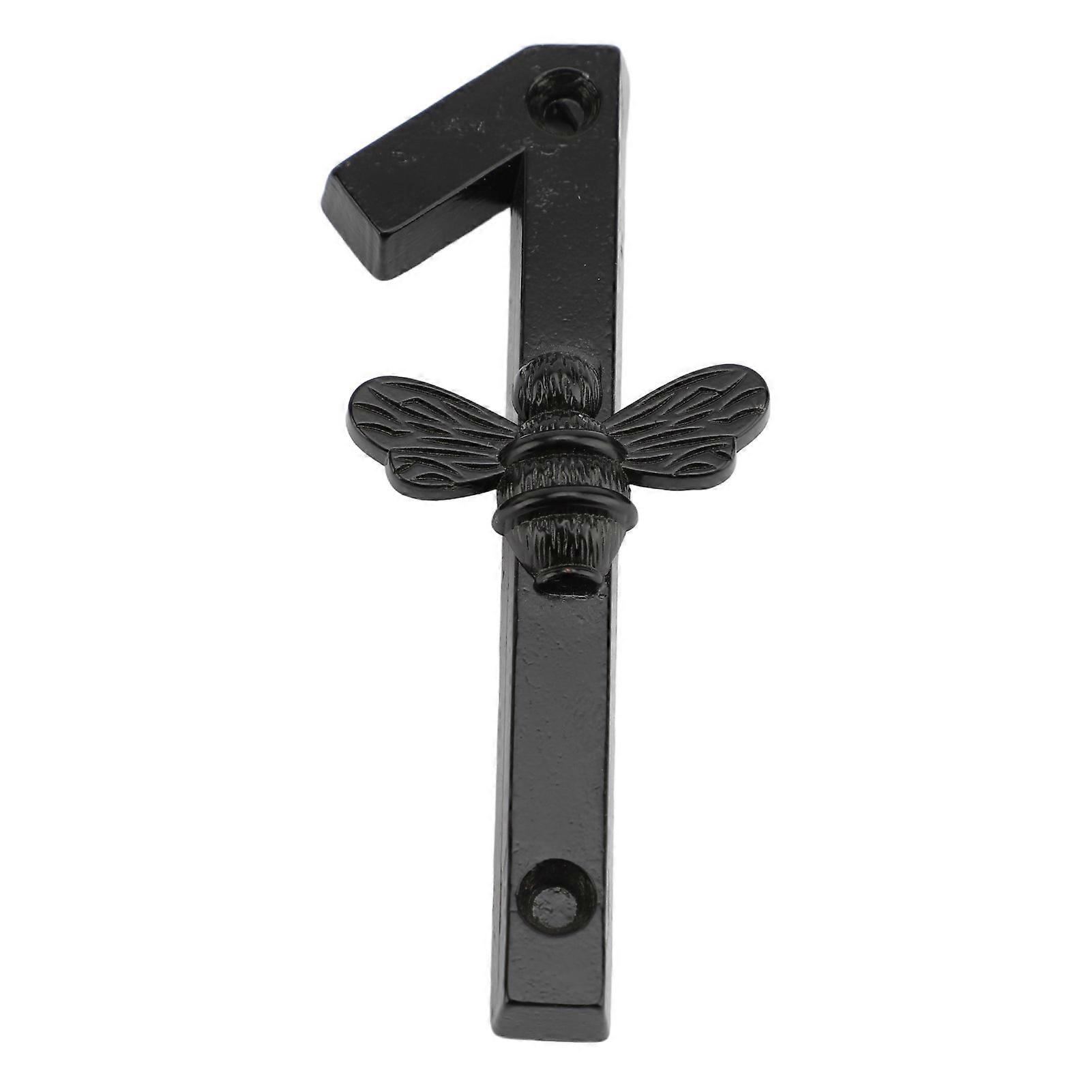 Bee House Number Sign Alloy Modern Outside House Address Number for Mailbox Garden