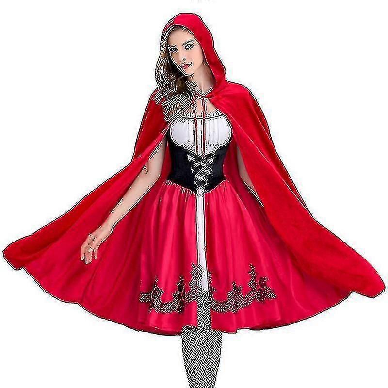 Little Red Riding Hood Cosplay Party Costume Carnival Women Cape Cloak Fancy  Dress Up | Fruugo UK