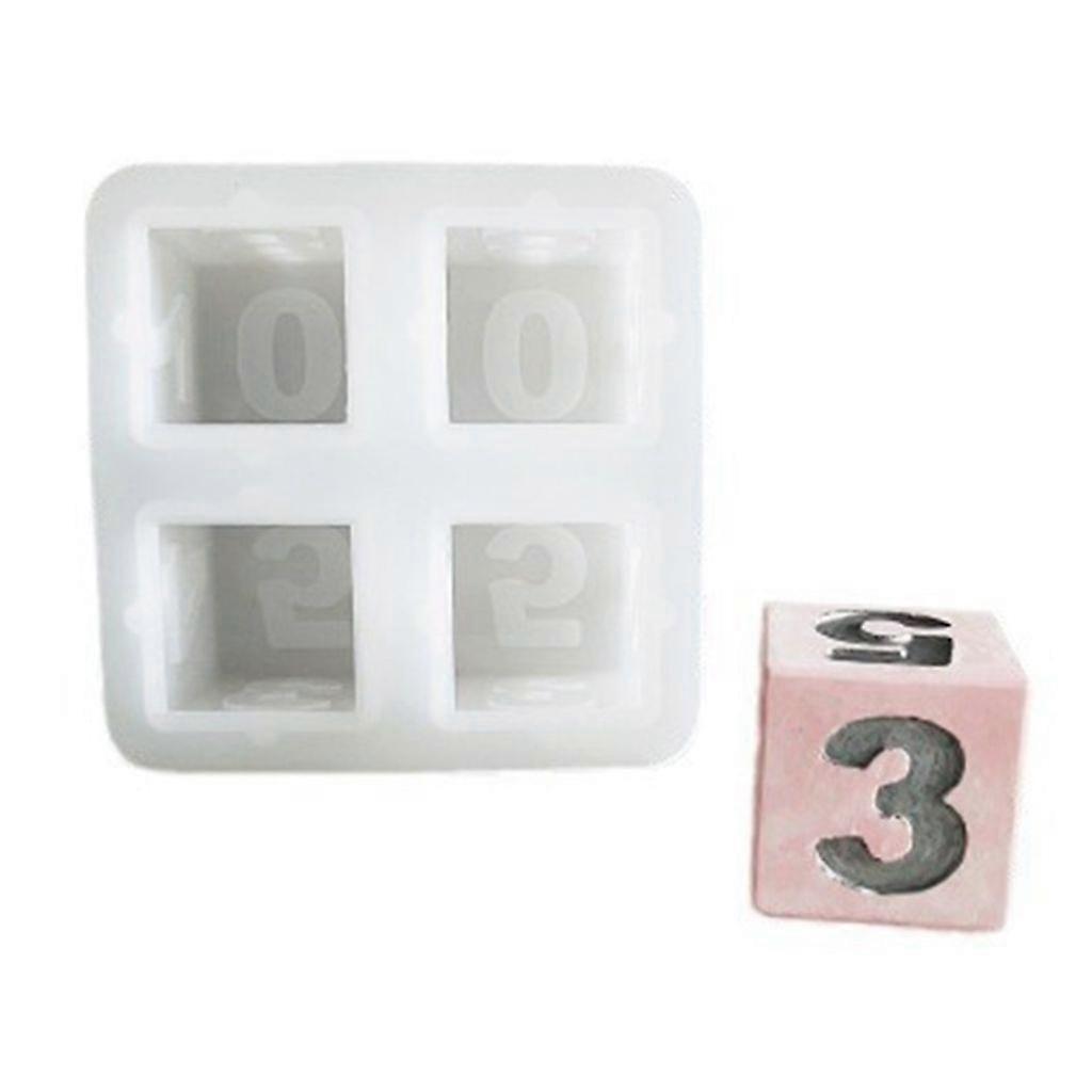 Number Cube Candle Molds Number Cube Silicone Molds for Epoxy Resin