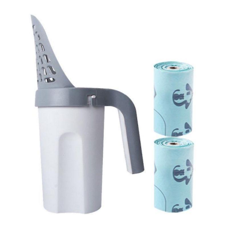 مجرفة فضلات القطط مغرفة مع كيس إعادة التعبئة لفلتر الأليفة تنظيف المرحاض منتقي القمامة لوازم القطط صندوق فضلات القطط التنظيف الذاتي