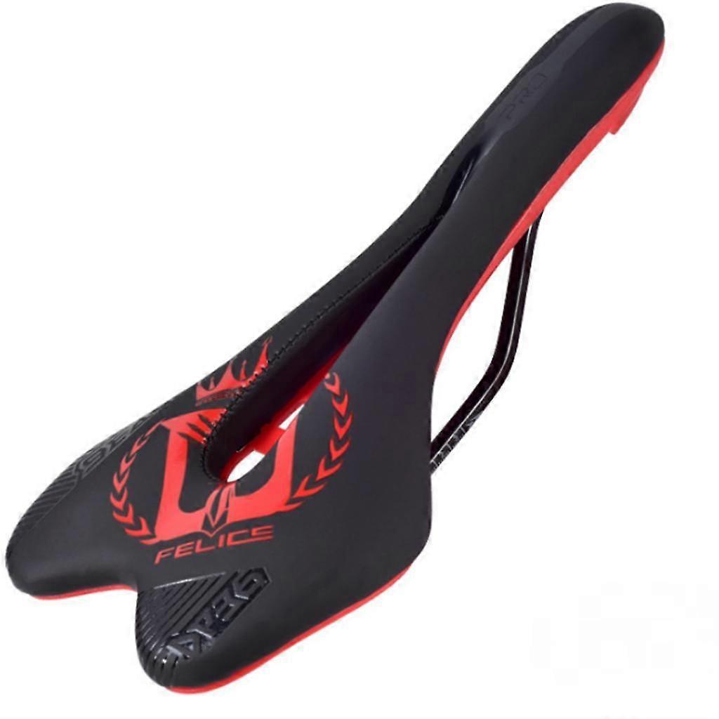 Μαξιλάρι καθίσματος ποδηλάτου άνετο εργονομικά αναπνεύσιμο τζελ σέλα ποδηλάτου δρόμου βουνού (μαξιλάρι καθίσματος μαύρο και κόκκινο)