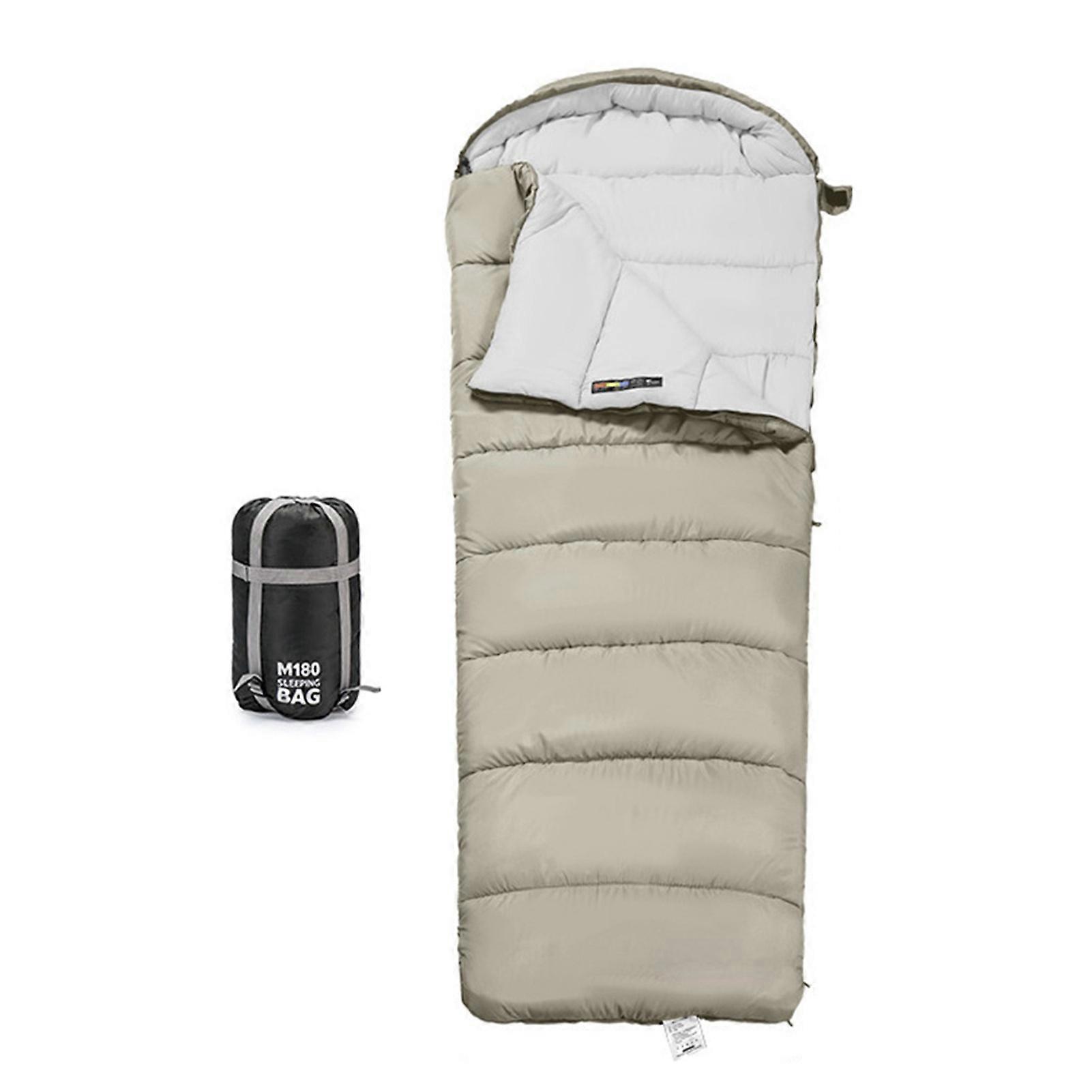 Double Sleeping Bag For Adults Cold Weather 12°C to -18°C, Cold-Resistant Hooded Design, Anti-Splashing Camping Bag Split Into Single Use