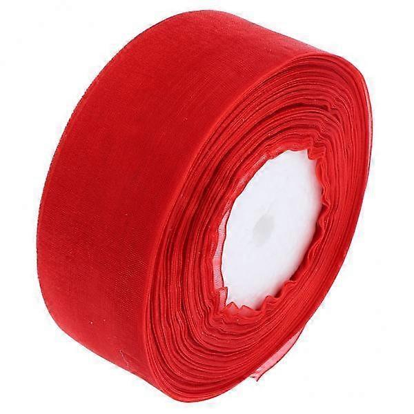 3x45m Solid Ribbon Tulle Roll Spool Gift Wrapping Red