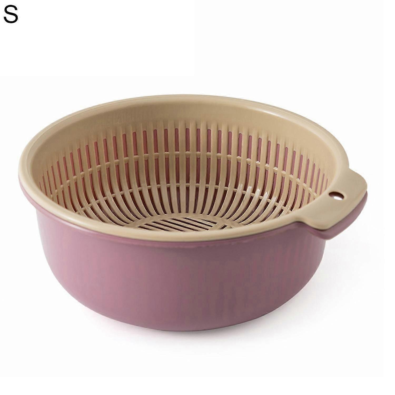 Drain Basket Double Layers Multifunctional PP Kitchen Colander Strainer Household Supplies
