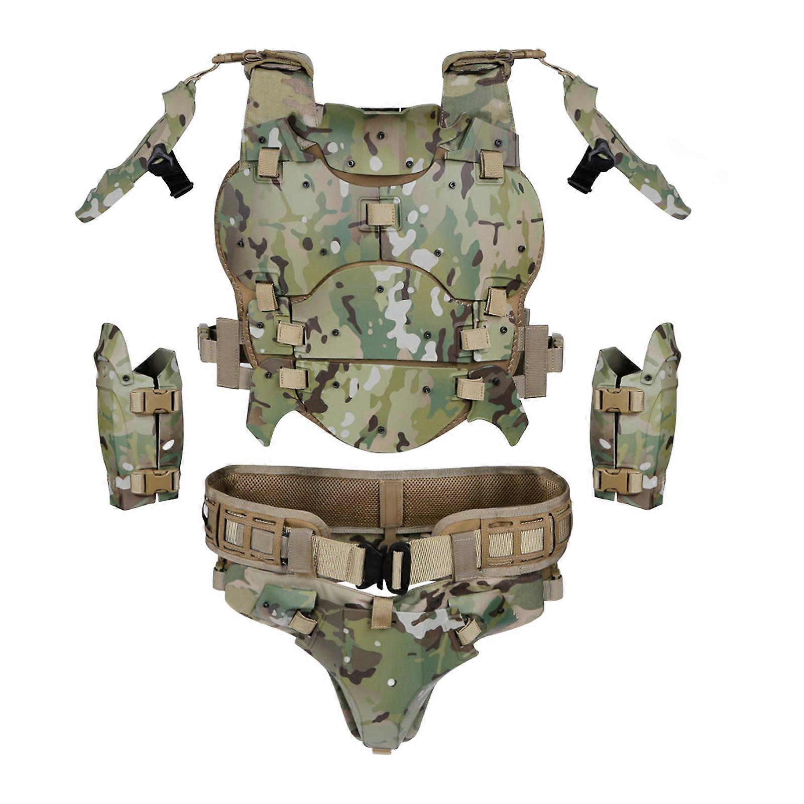 Armor Set PC Adjustable Vest Set for Paintball Game Role Playing