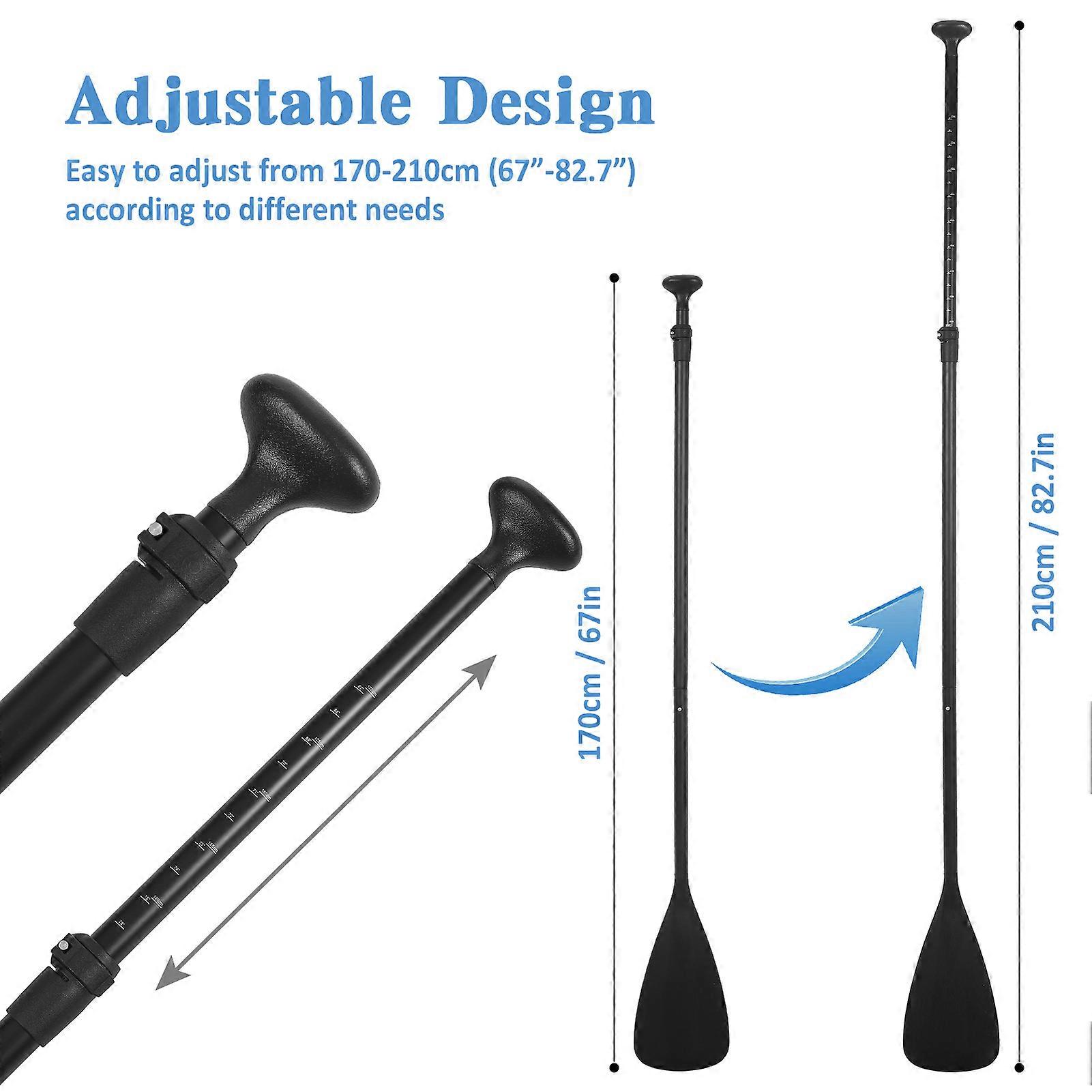 3-Piece SUP Paddle Adjustable Aluminum Stand Up Paddleboard Paddle