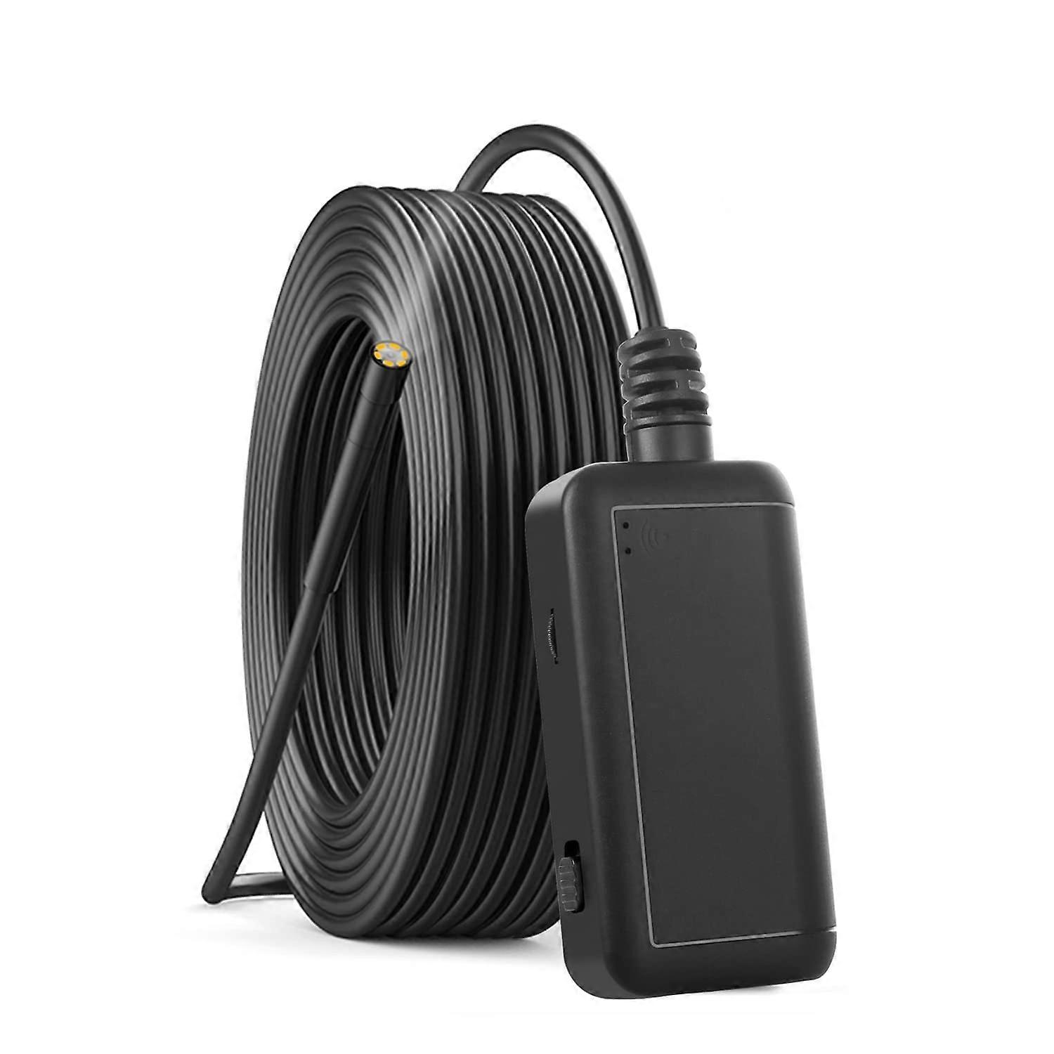 Wireless Endoscope IP67 Waterproof 5.5mm WiFi Borescope 5.0 Megapixels, 16.5ft Cable, Android and iOS Compatible