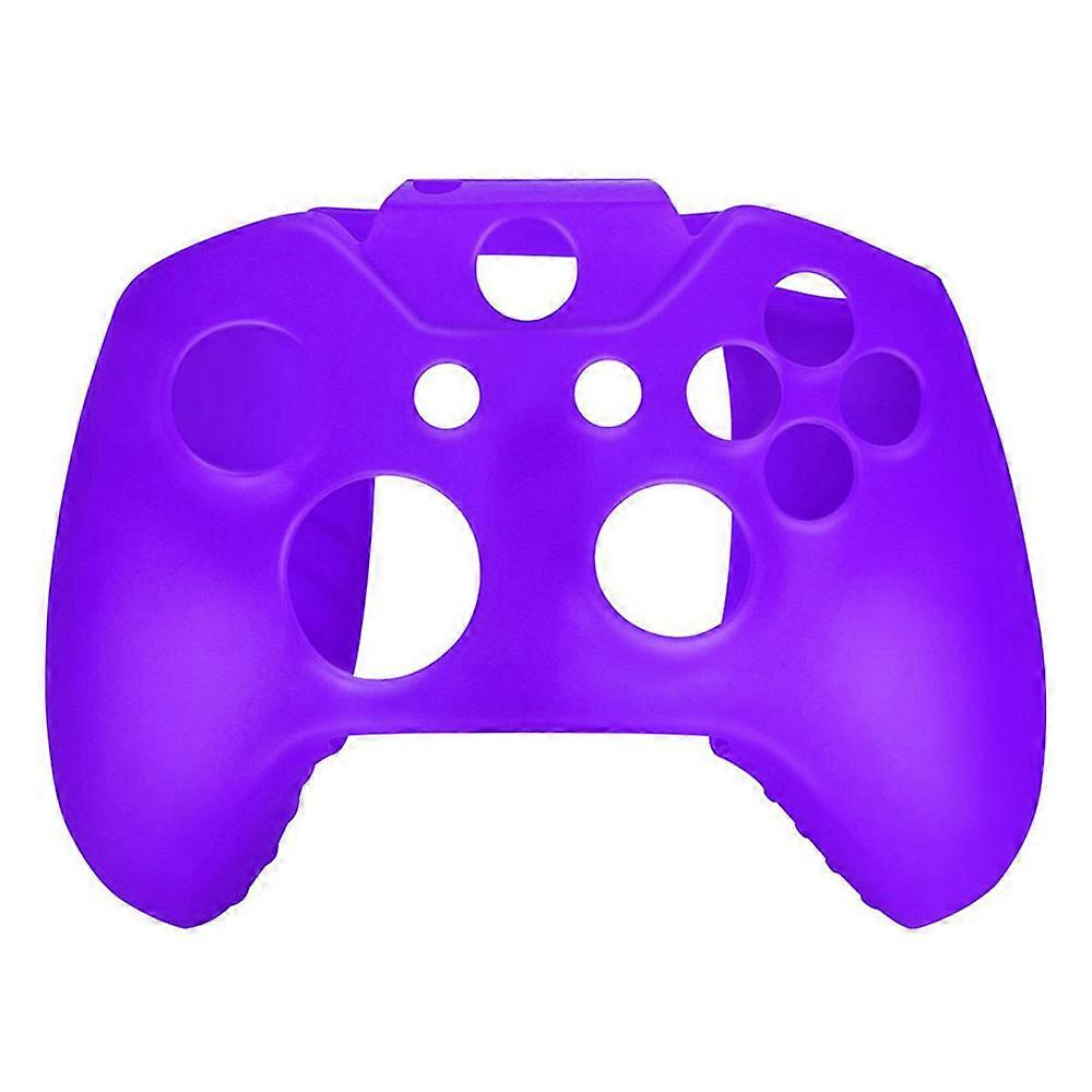 Flexible Silicone Protective Case Skin For Game Controller Handle Protector(Purple)