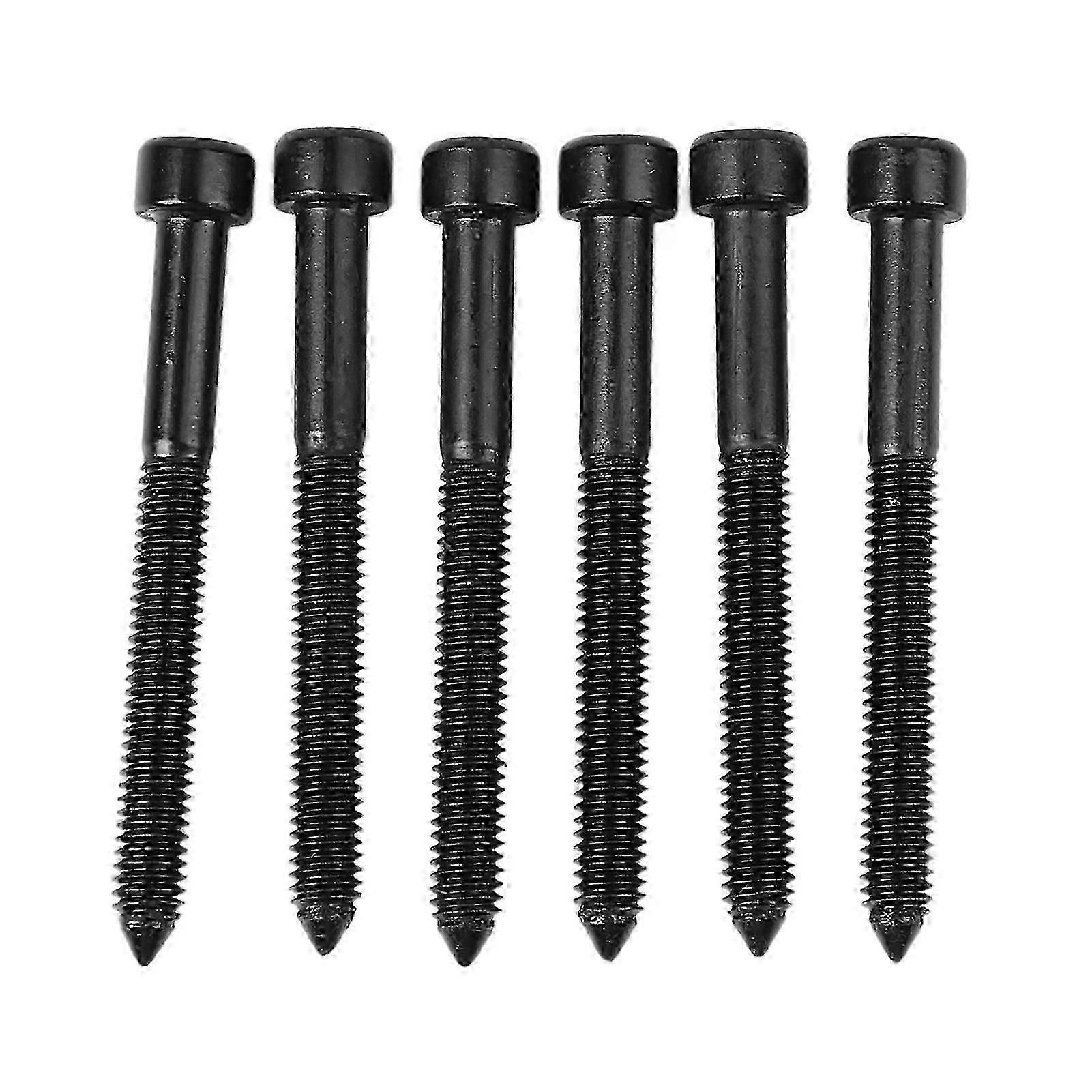 ブリッジプレート取り付け用6pcs耐腐食性エレキギターネックガード六角ネジ-ギター修理用の耐久性のあるネックプレートハードウェア