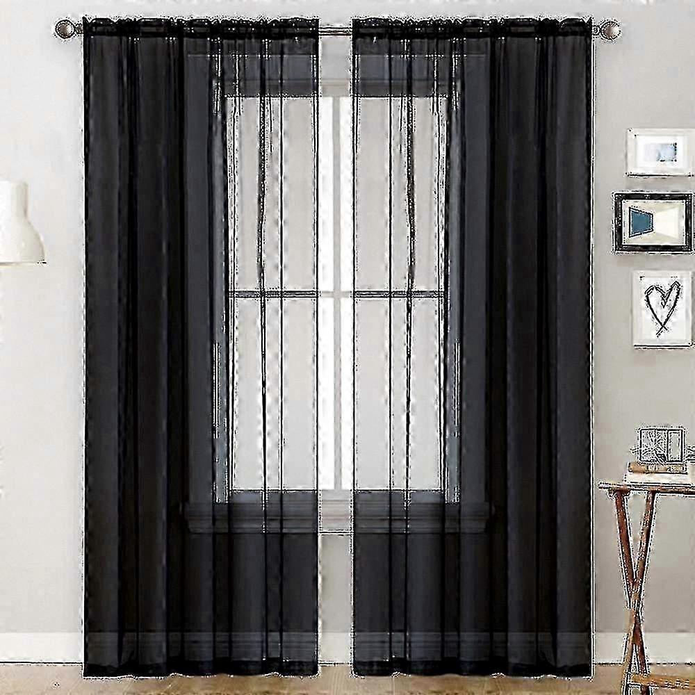 Transparent Ruffled Voile Curtains in Linen Appearance Suitable for Various D��cor Styles JR2025032600488