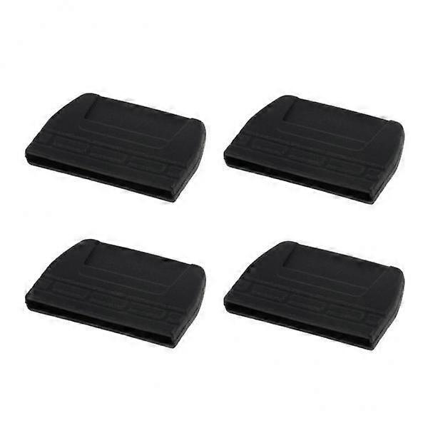 2x4 pièces sac à dos sangle ceinture plat queue boucles clips d’extrémité conseils noir 30mm