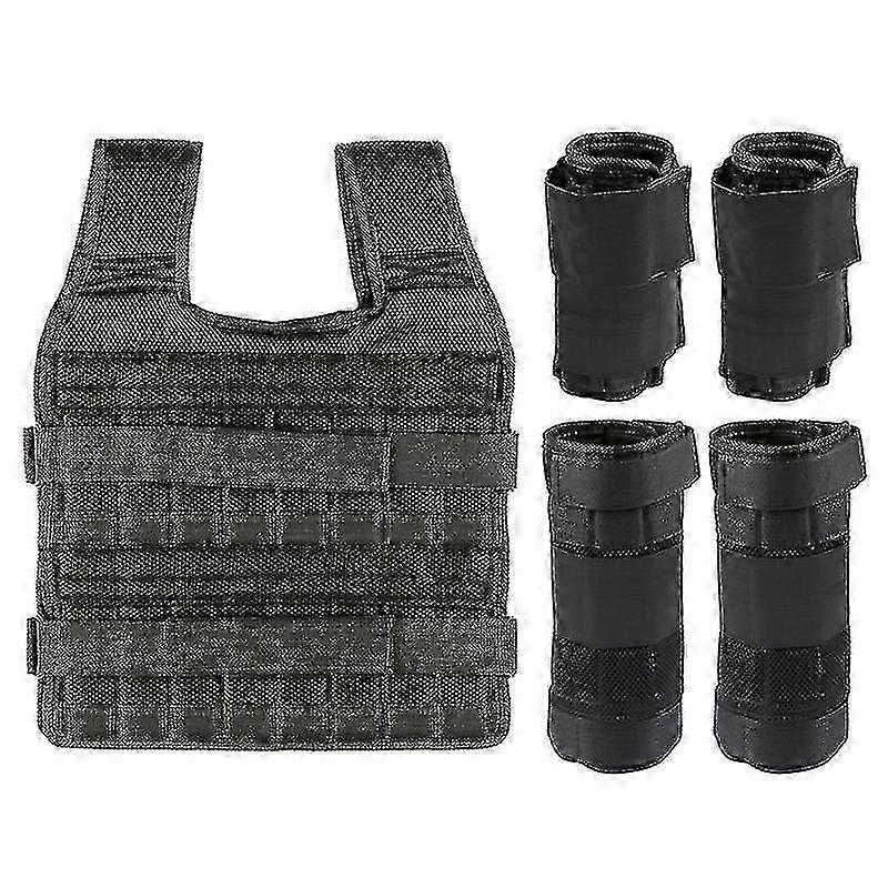 Adjustable 15kg/35kg Loading Vest for Exercise with 6kg Leg Weight & 5kg Arm Weight (empty)