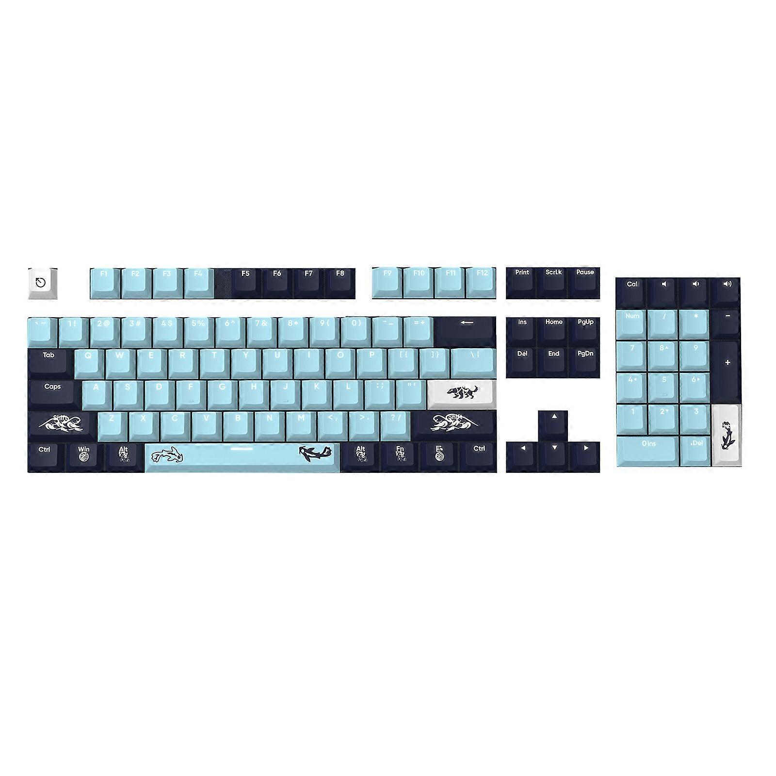 108PCS Double Shot DyeSub Backlit Keycaps Thick PBT Keycap Set for 61/68/84/87/980/104/108 Mechanical Keyboard Keycap