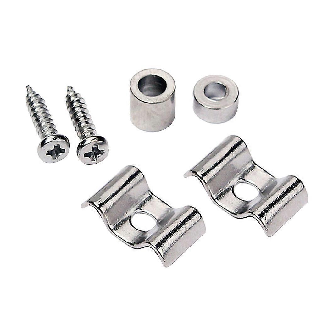 1 Set Guitar Strings Retainer Metal String Tree Guide Retainer for Guitar Bass Replacement Parts Black/Golden/Silver Silver