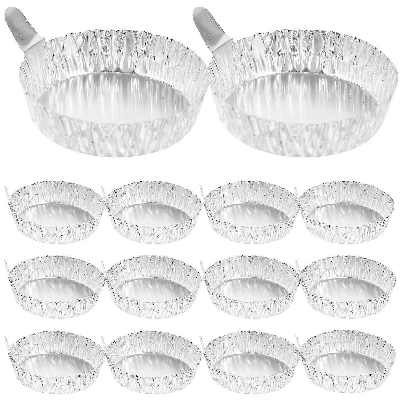 100pcs Weighing Plates Aluminum Foil Sample Weighing Trays Laboratory Balance Weighing Dishes with Handle(42ml)