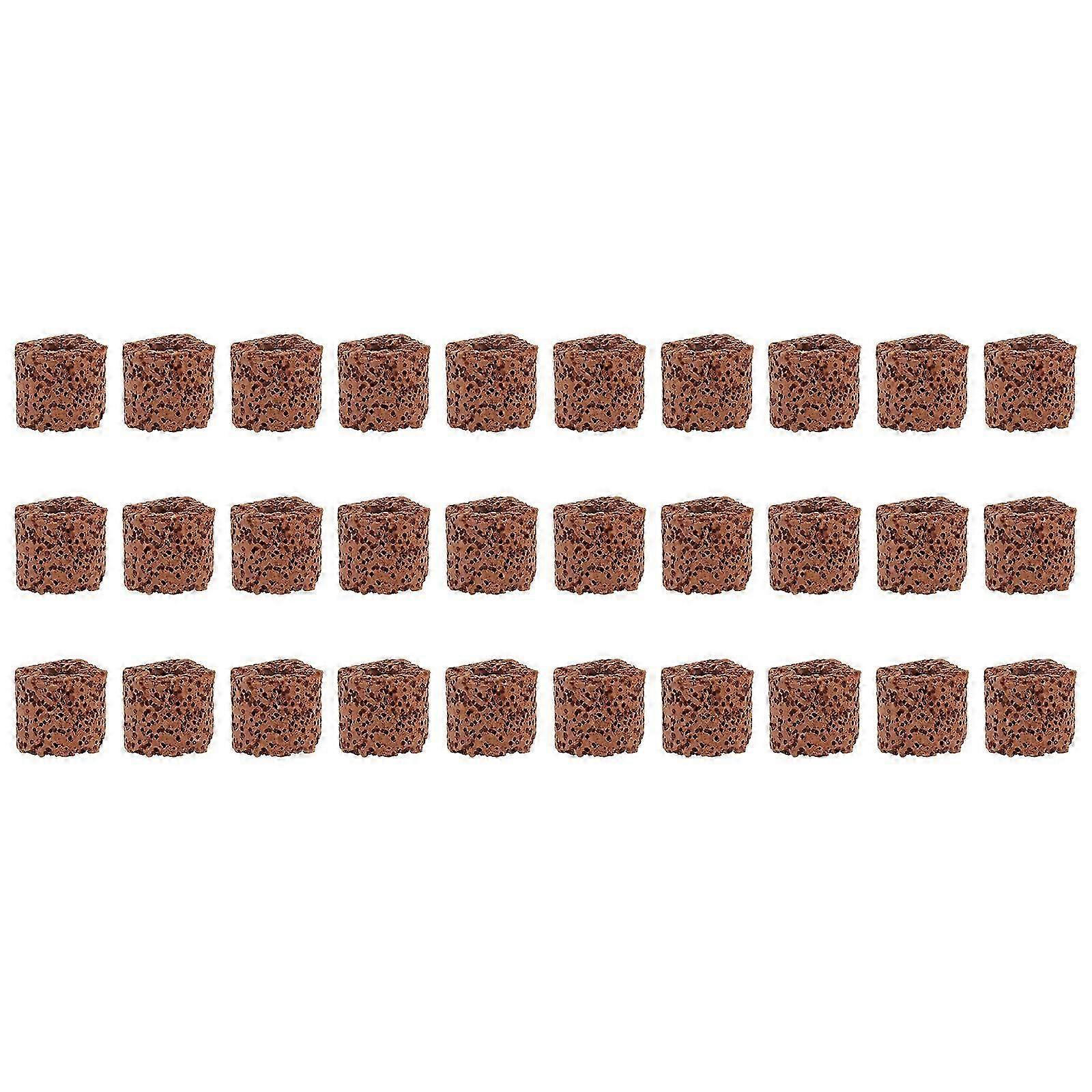 30pcs Water Plant Fixed Ring Pottery Gravity Ring Fish Tank Grass Ring(Dark Red)