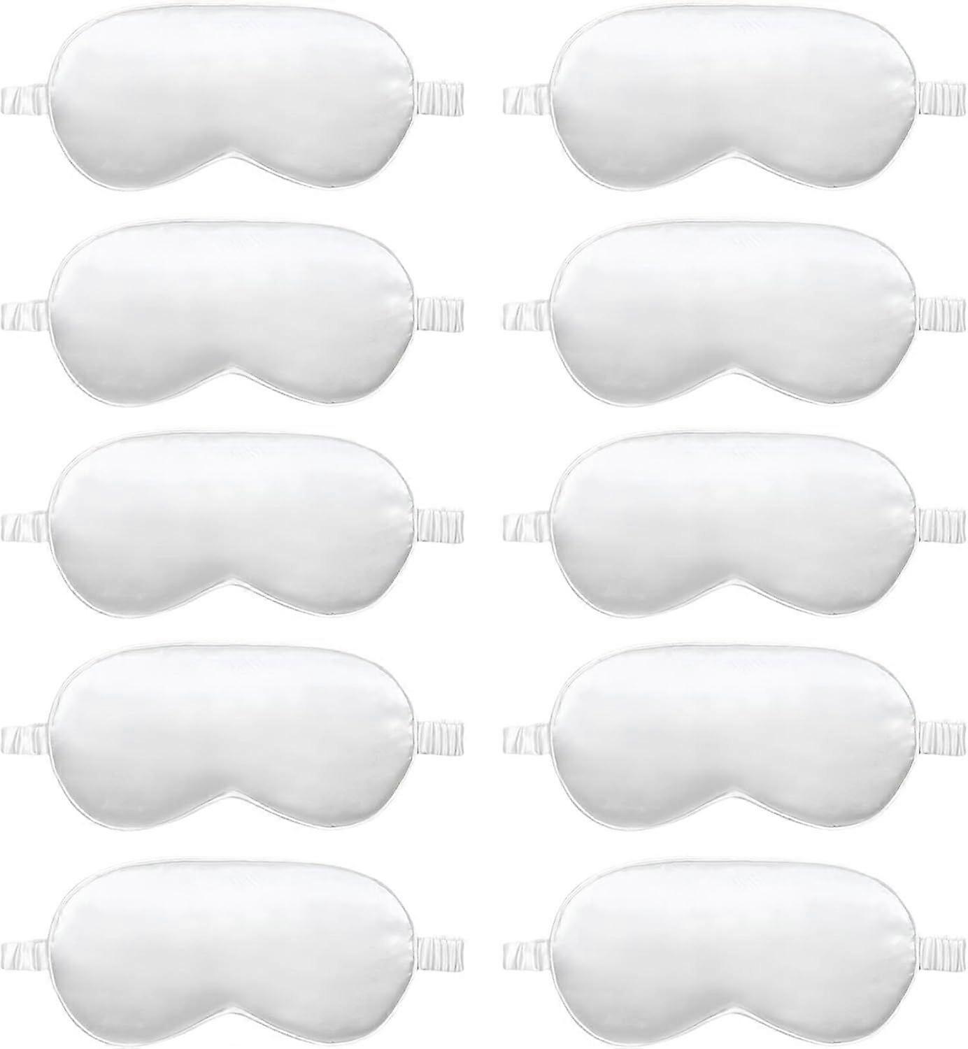 10 Pack Sleeping Eye Masks, Silk Eye Masks for Nighttime