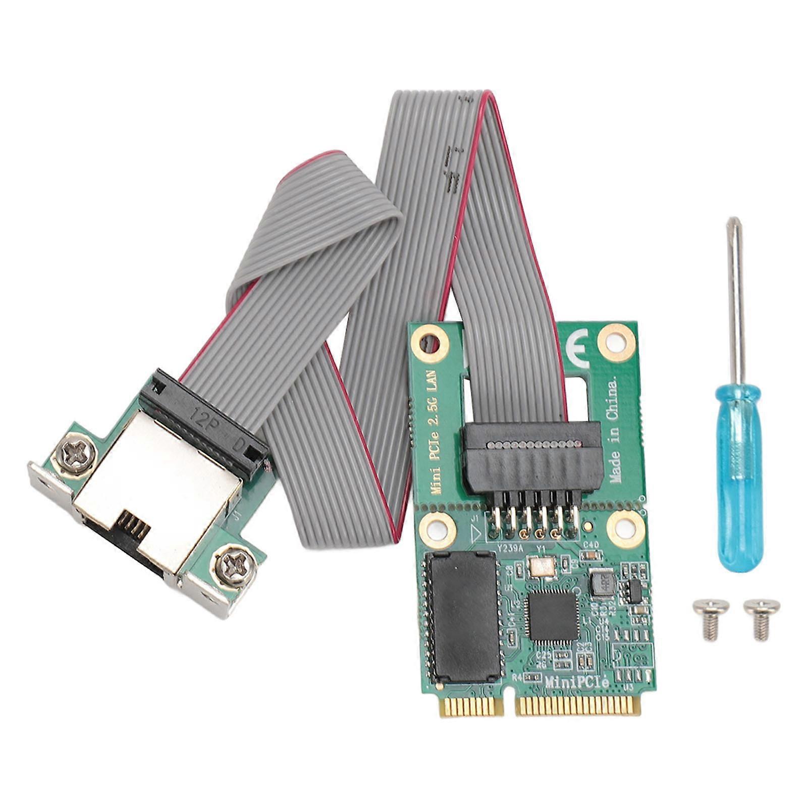 Mini PCIE Network Card, Stable and High Speed 2.5GHz Wireless RJ45 Ethernet Adapter for Desktop Server and Workstation