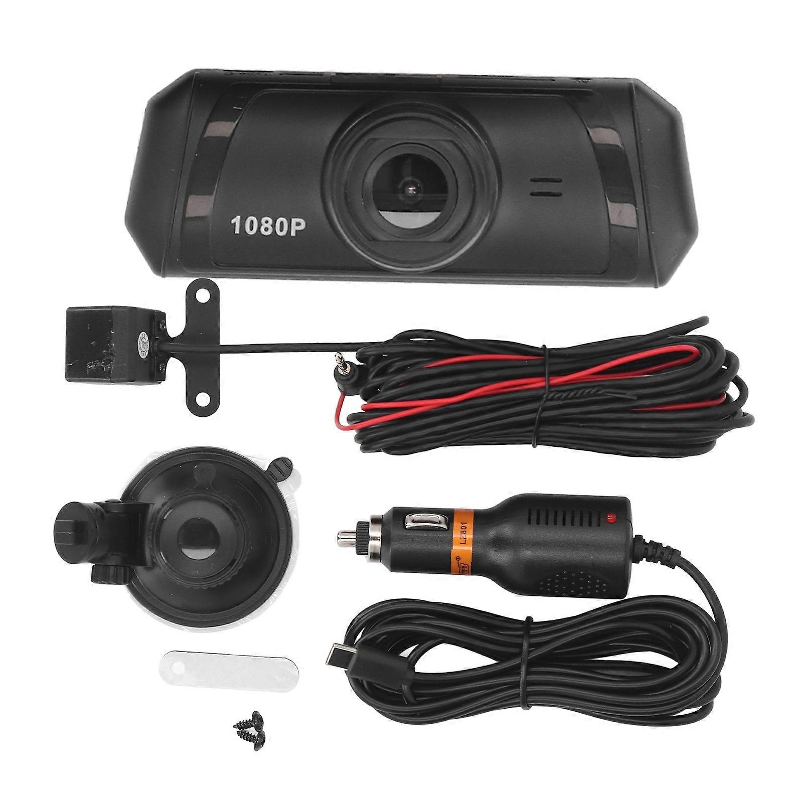 Dash Cam 1080P HD Ultra Wide Angle Dual Lens WiFi Motion Detection Parking Mode Car Driving Recorder with 3.16inch Screen