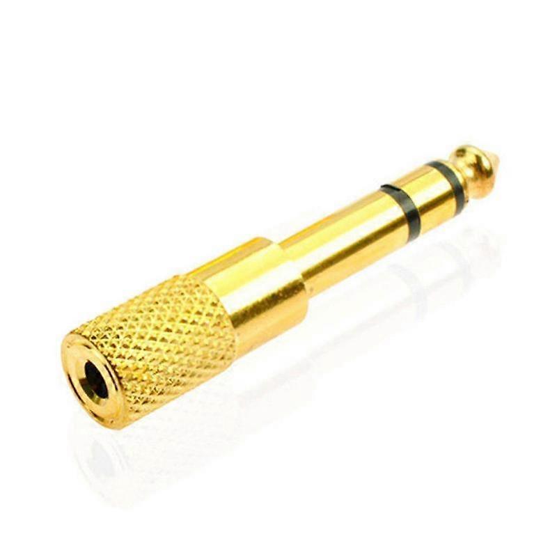 (A)$ (1pcs in a bag) Audio 6.5 to 3.5 adapter microphone headset 3.5mm female to 6.35 male plug small to large