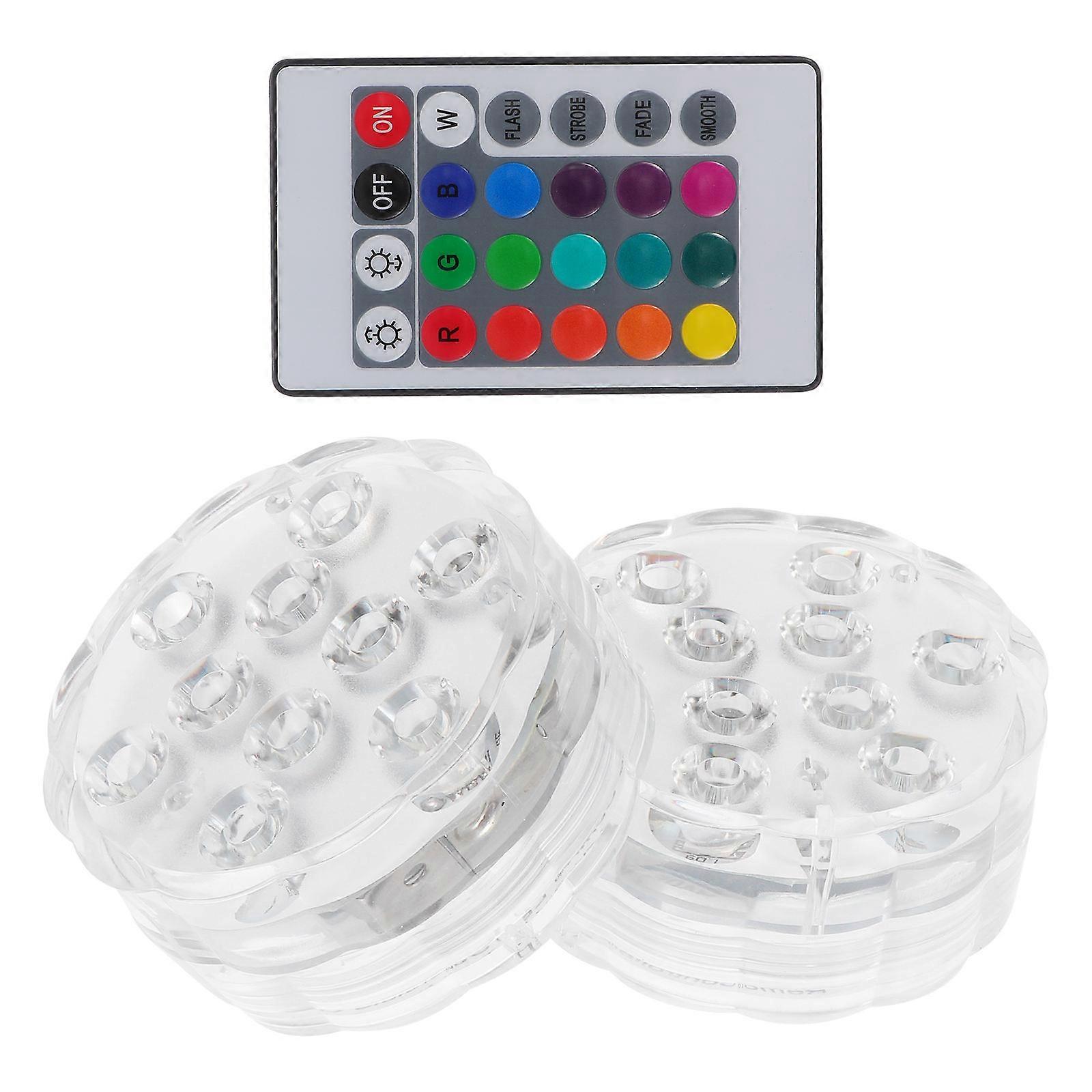 1 Set LED Lights Waterproof LED Lamp with Magnets and Suction Cup for Pool Transparent