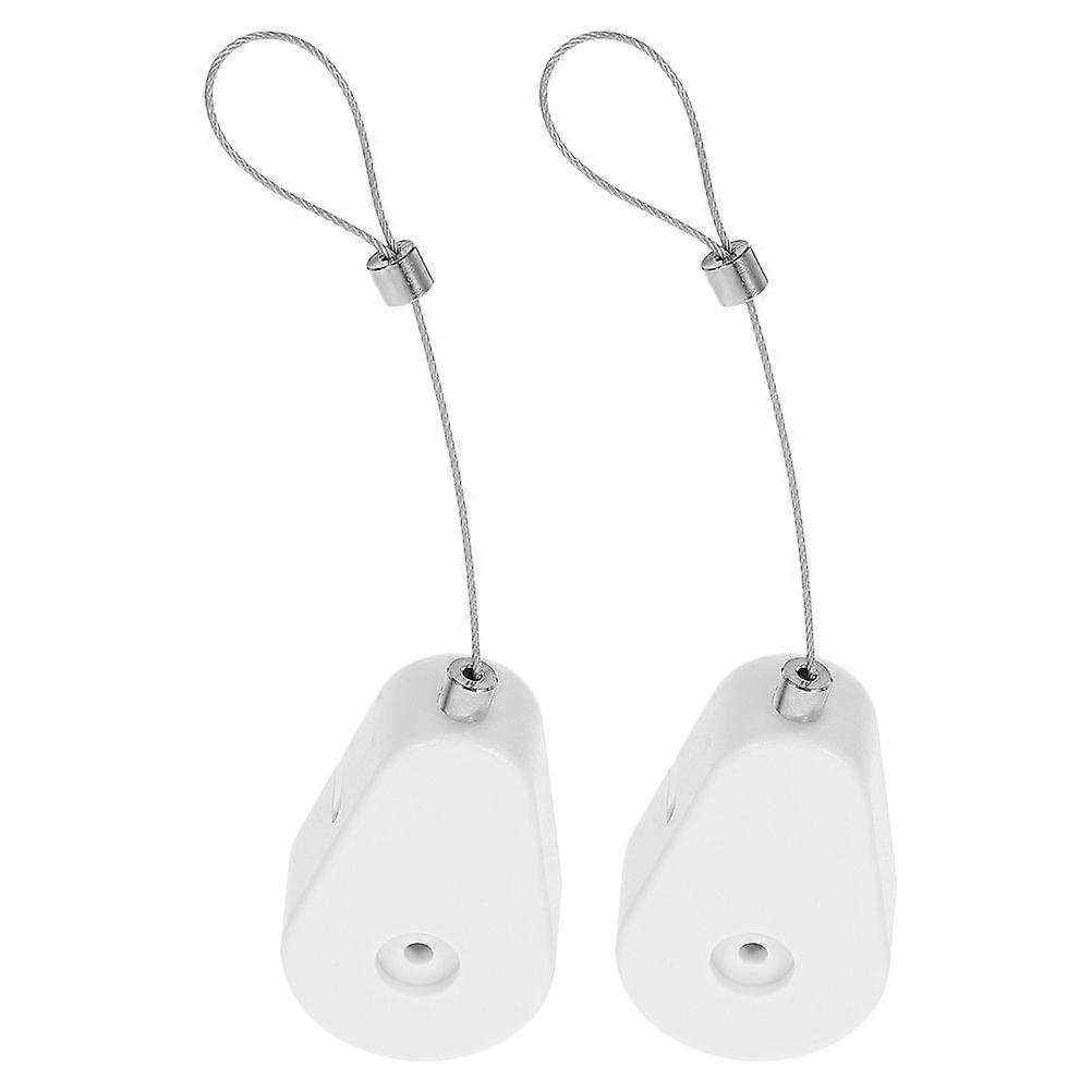 2pcs Retractable Security Cable Lock Adhesive Anti-Theft Wire Retractable Security Cable Lock Case Remote Control Security Lock for TV DVD Phone