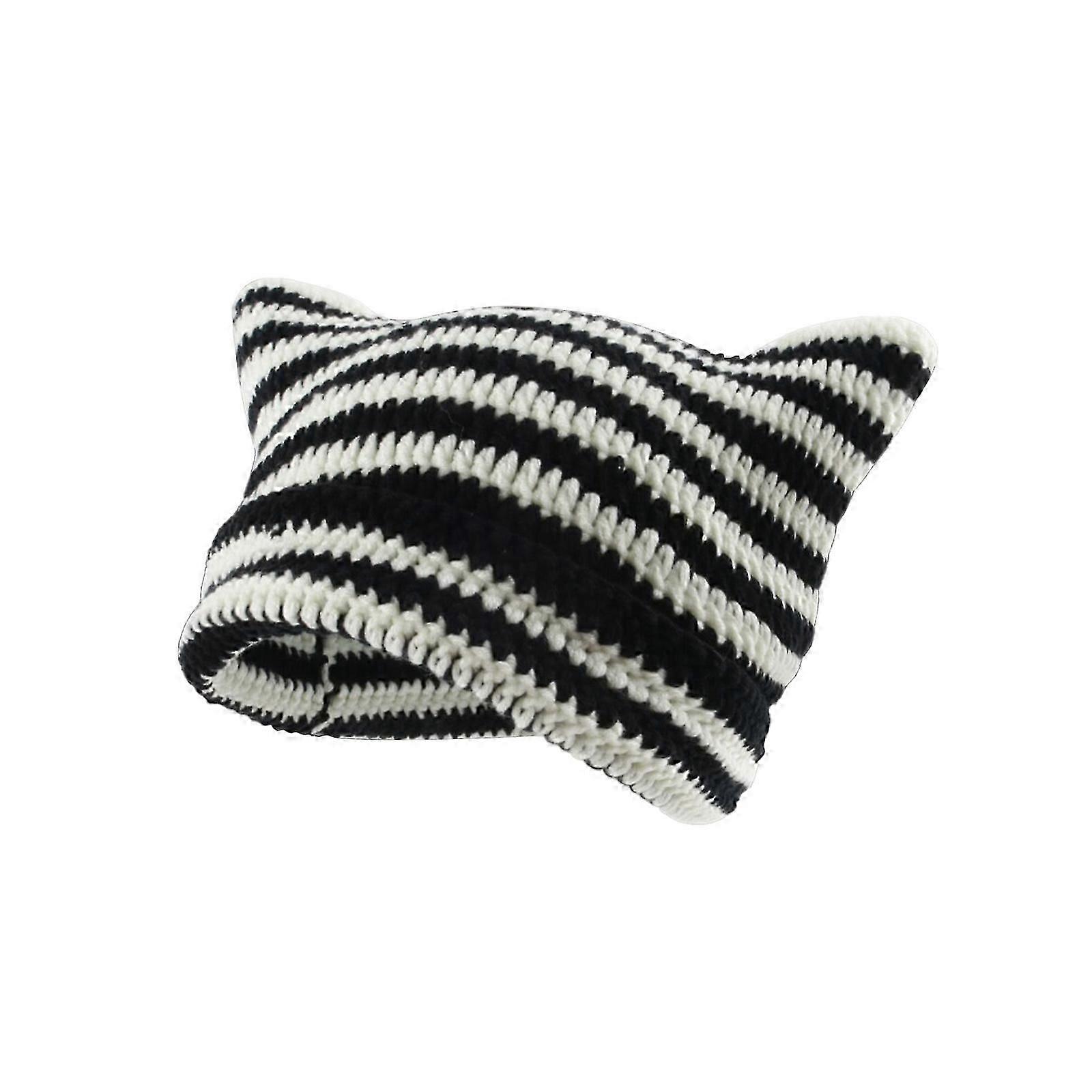 Crochet Hats for Women Cat Beanie Vintage Grunge Slouchy Beanie