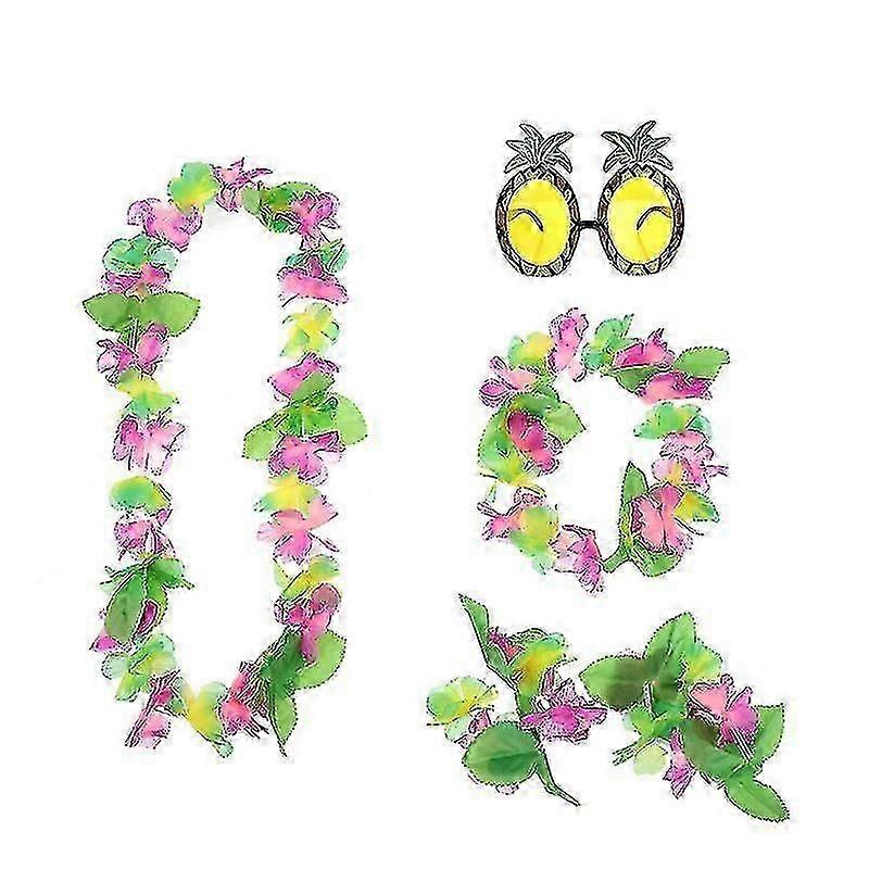 14.5X12cm Assorted Color 3 Party Supply Kits 1 Set Tropical Hawaiian Props Hawaii Party Pineapple Ey