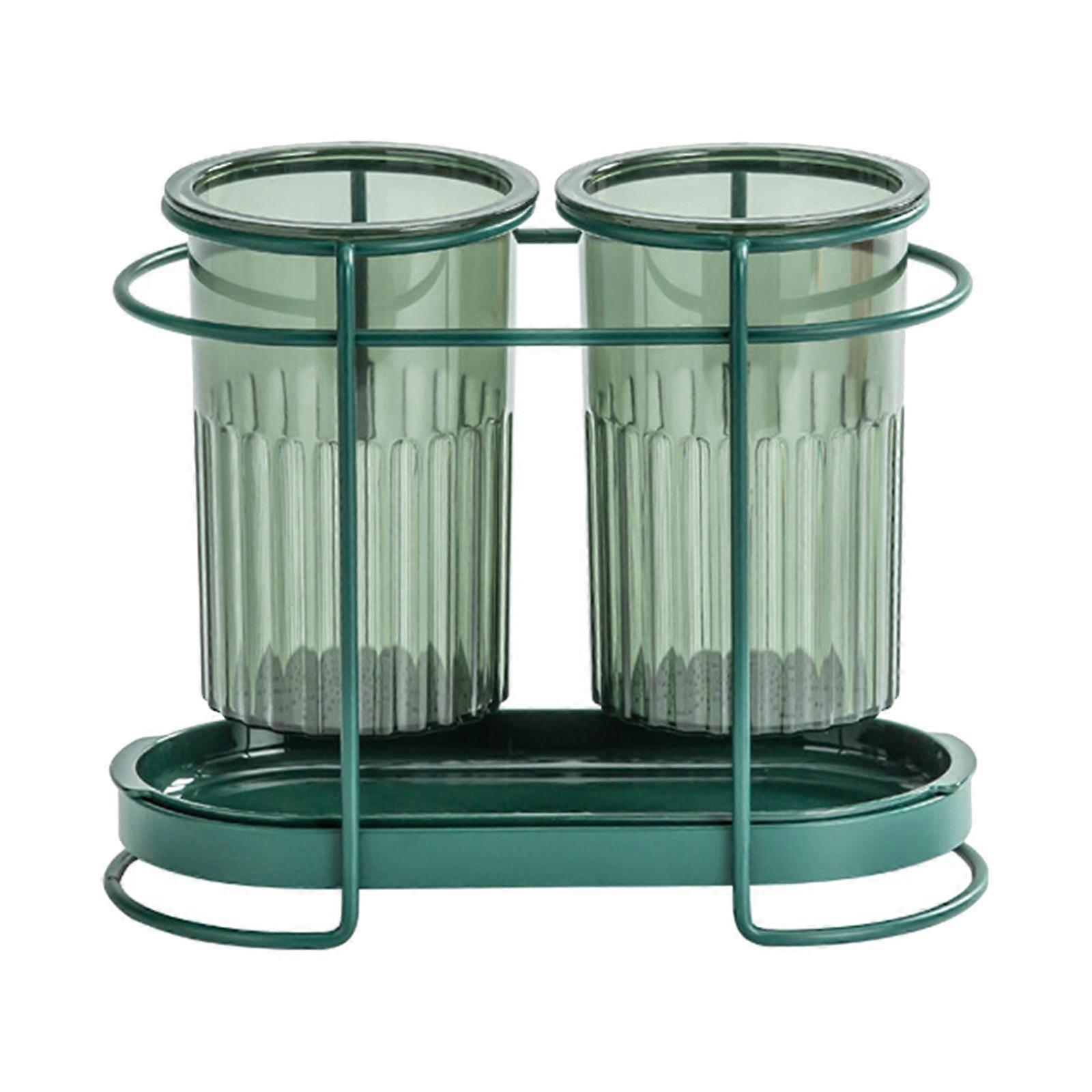 Double Layer Chopsticks Draining Rack Standing Drying Rack Cutlery Holder for