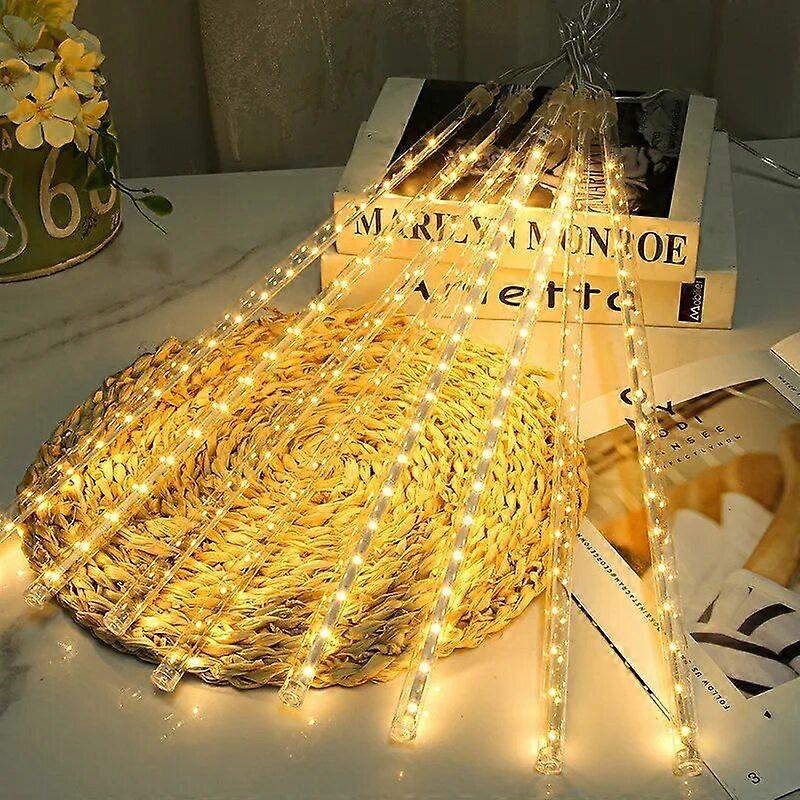 30cm Meteor Shower Led String Lights Street Garland Christmas Tree Ornaments Outdoor New Year Fairy Garden Lights