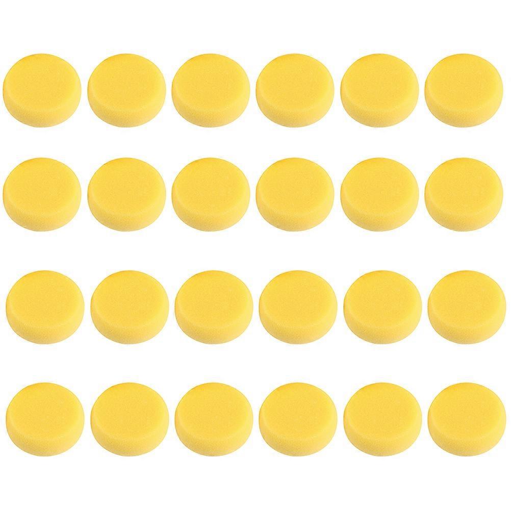 Yellow Round Painting Sponges Set – Soft, Absorbent & Reusable for Art, Crafts, Face Painting, Watercolor and Pottery Projects