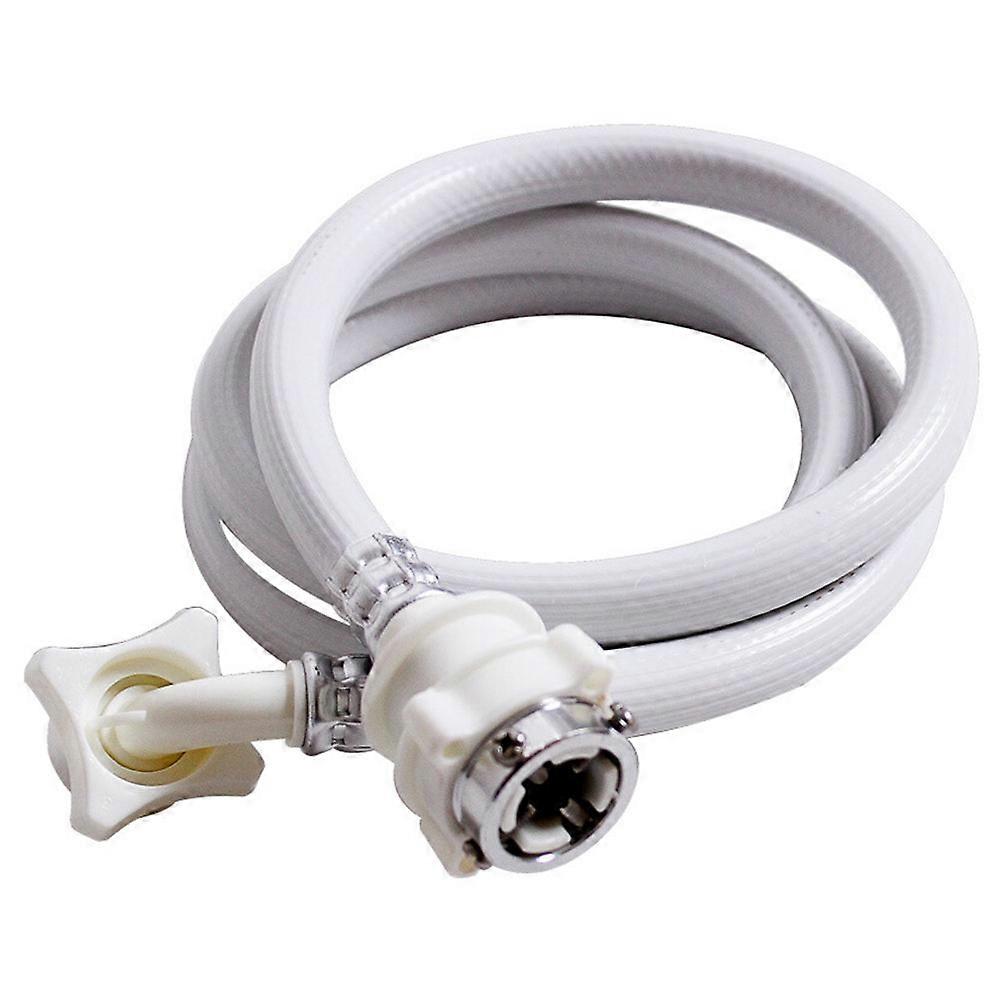 White Washer Water Supply Hose for Washing Machine PVC Stainless Steel Durable Replacement 3/4 inch