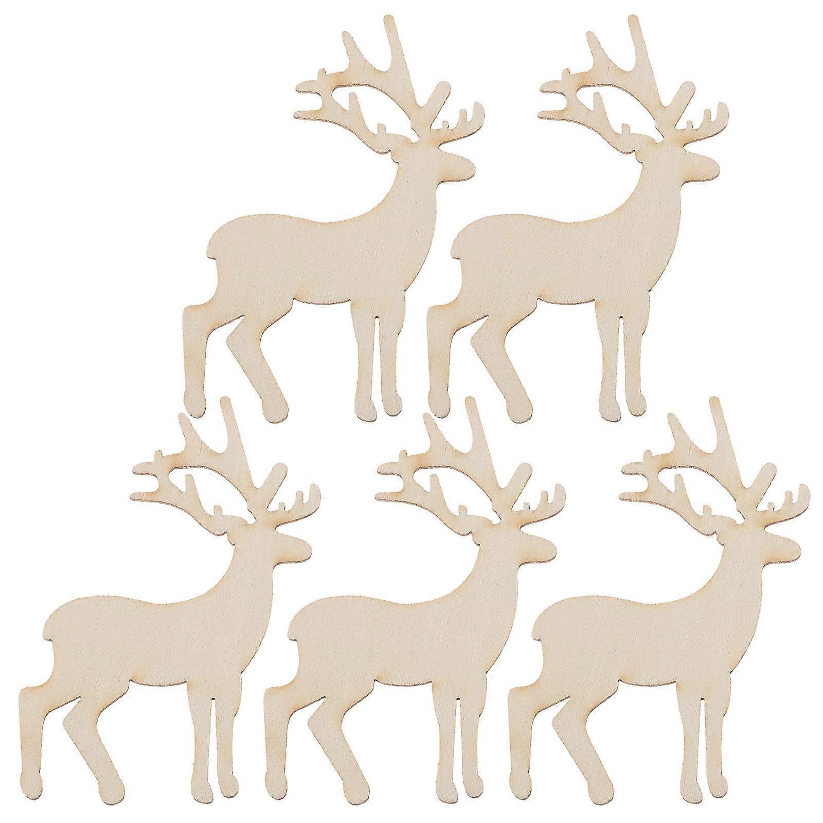 Decorative Wood Tags,Reindeer-Shaped Veneers for Festive Occasions,2368991