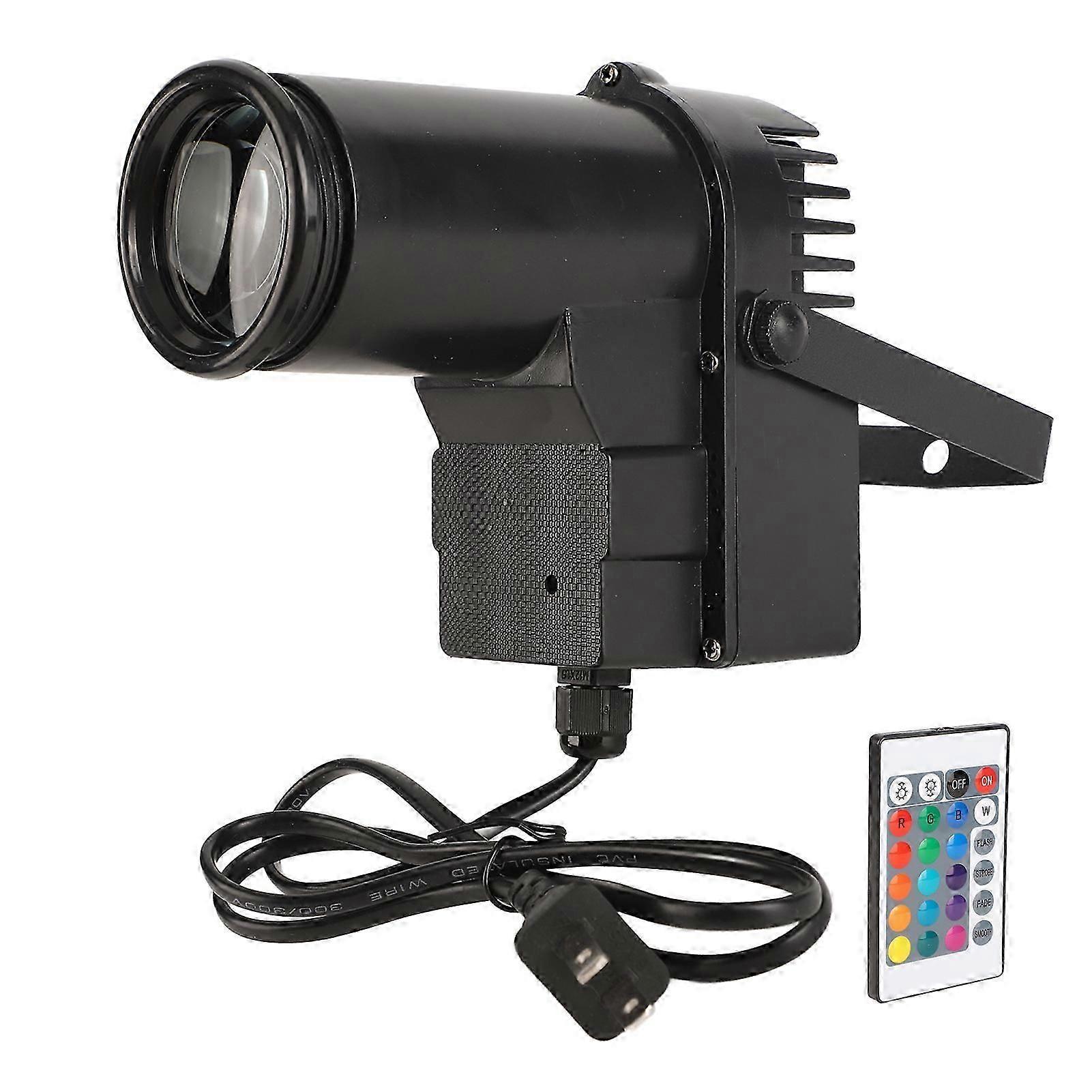 Stage Spotlight Adjustable Angle Remote Controlling Suitable for Party Wedding 10W 95240V US Plug
