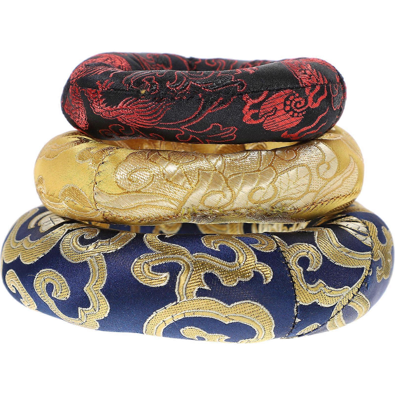 The product **"3pcs Buddhist Sound Bowl Mat Singing Bowl Cushions With Selection For Meditation And Sound "** appears to be a set of **three cushion