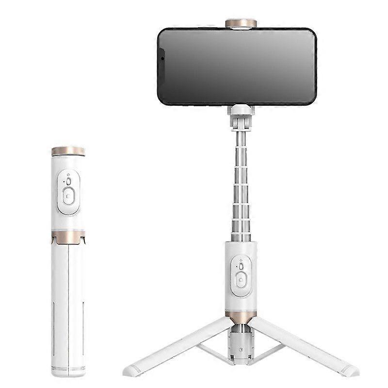 Bluetooth Wireless Handheld Selfie Stick with Remote Control, White