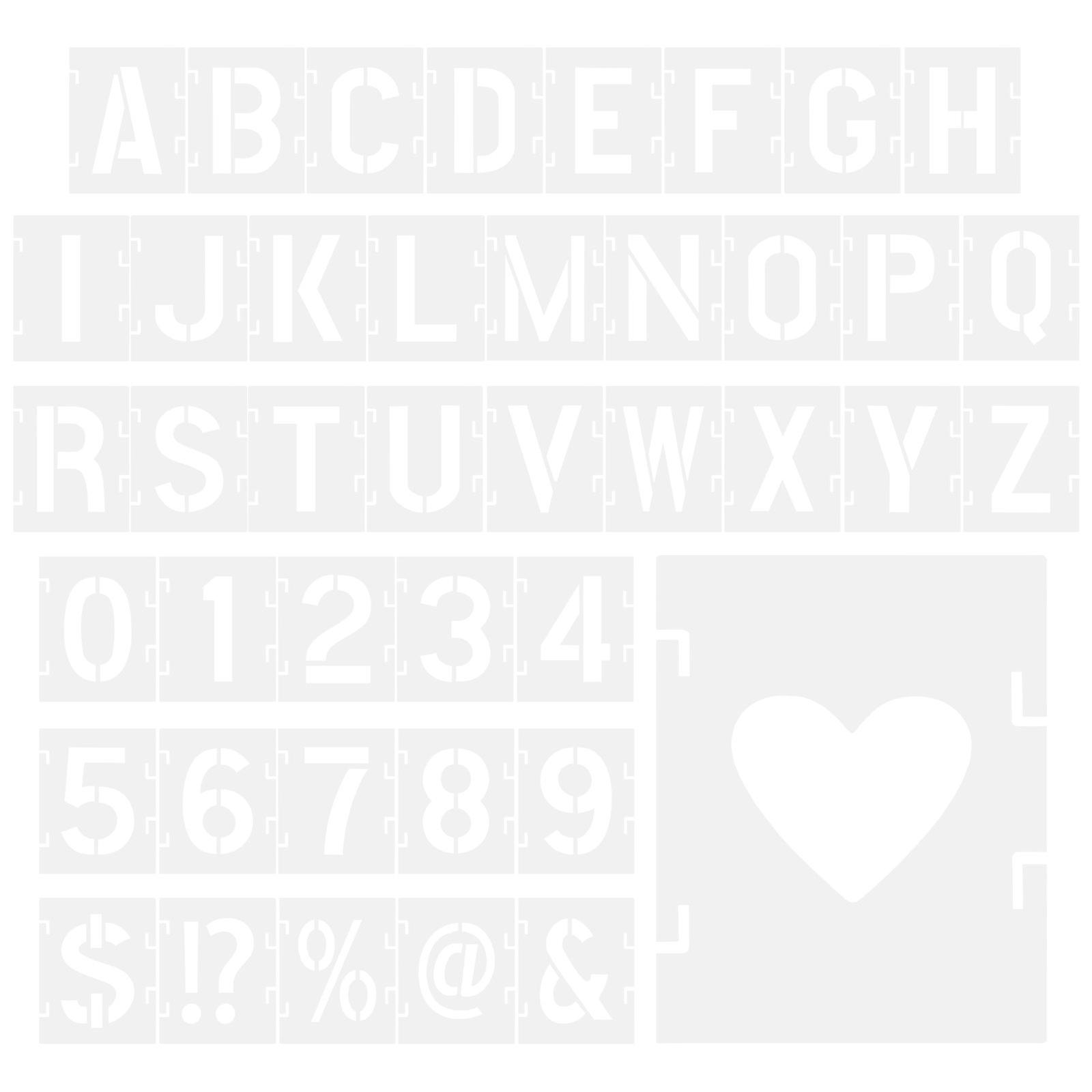 Large Letter Stencil Set Reusable Alphabet Templates for Crafting, Wall Art & DIY Projects Durable PET Material for Painting & Creative Expression
