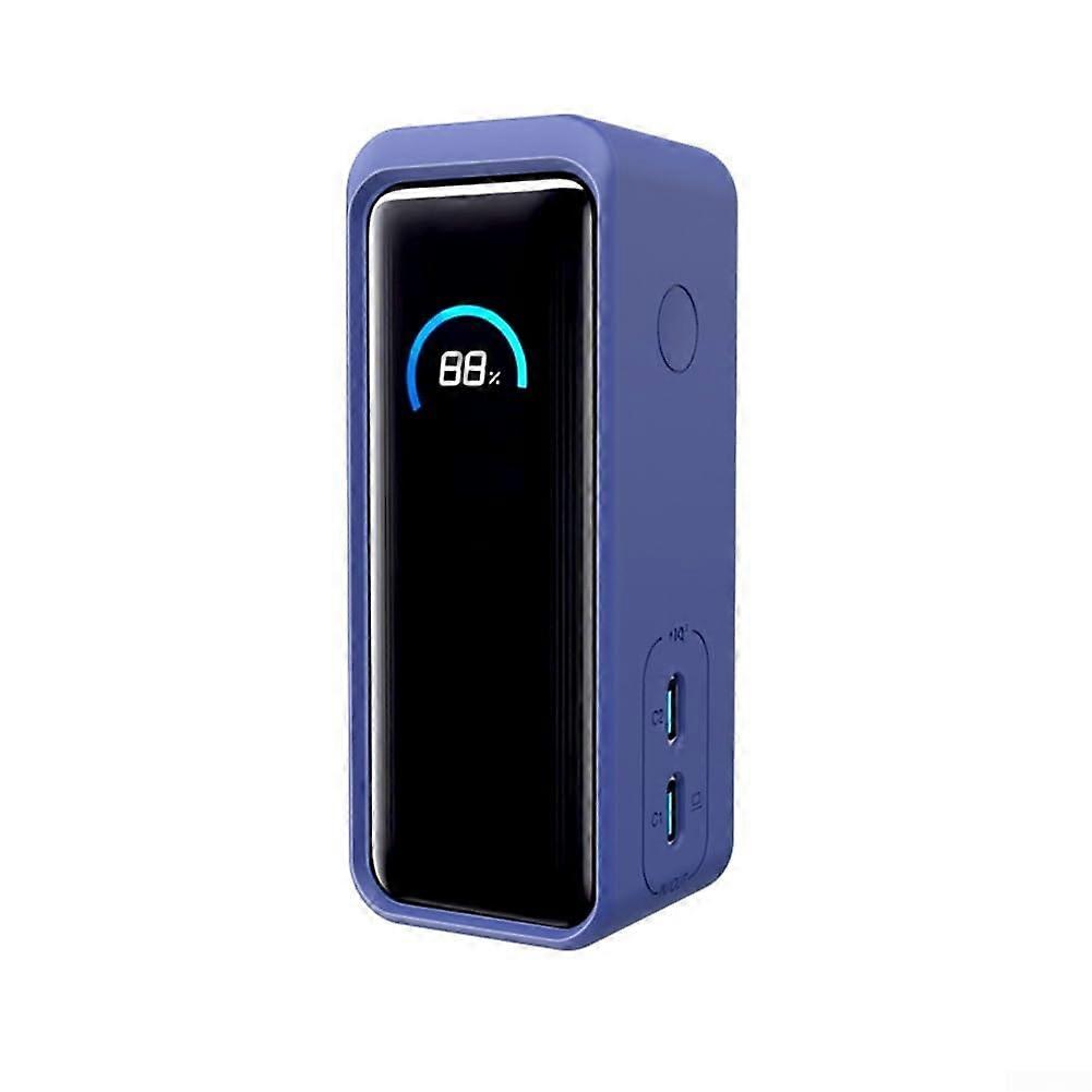 Power Bank 9600mAh 65W Lightweight Silicone Case with Easy Port Access for Smartphones and Tablets - Deep Blue