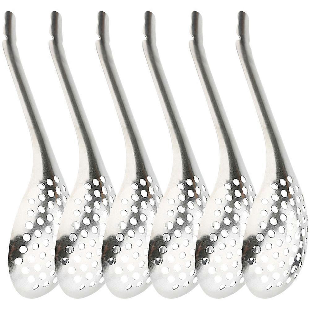 Silverware Spoons Caviar Spoons Chefs Simple Design 6Pcs